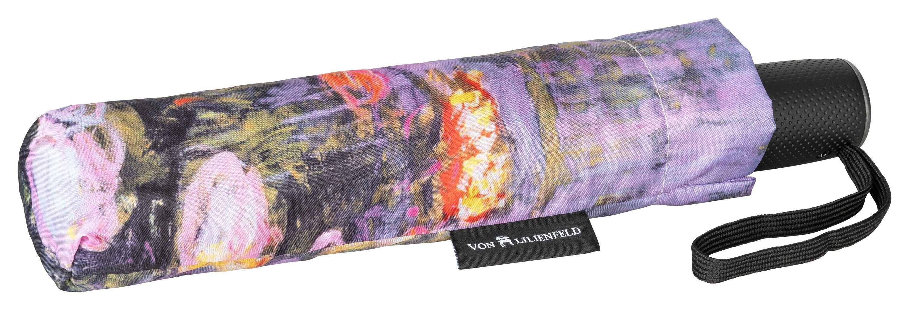 Taschenregenschirm Blumen, Motivschirm Leicht UV-Schutz Stabil Claude Monet: Kunst von Lilienfeld Seerosen