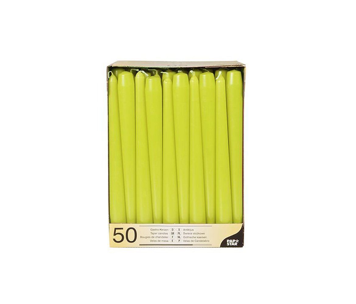 PAPSTAR Spitzkerze, Spitzkerzen Ø 2,2 cm / 25 cm (50Stück)