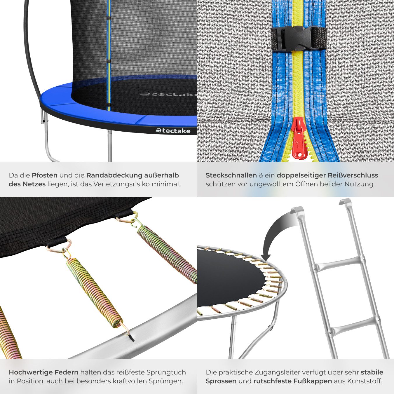 Schwarz/Blau - L: 260 cm x B: 260 cm x H: 250 cm