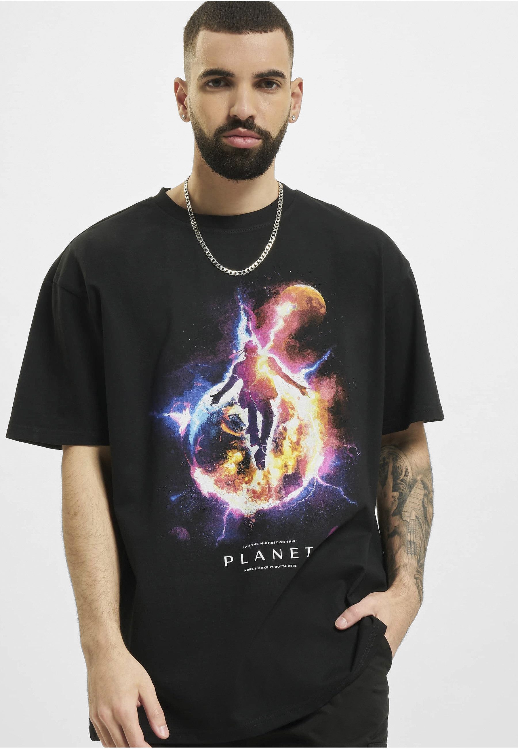 Upscale by Mister Tee T-Shirt Upscale by Mister Tee Unisex Electric Planet Oversize Tee (1-tlg)