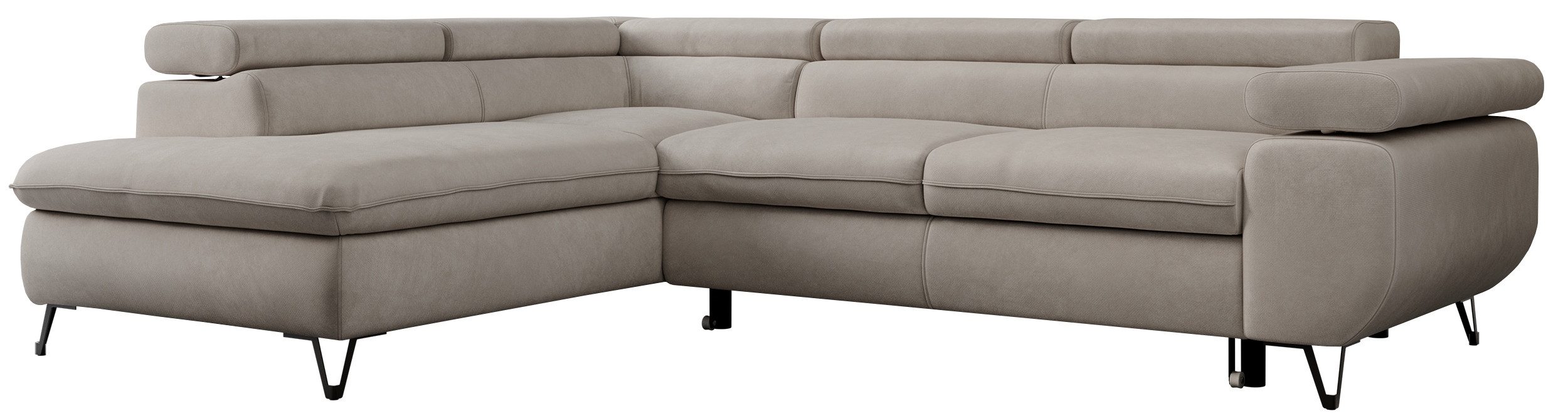 Ecksofa PEDRO L Velvet Beige Paros von MKS MÖBEL