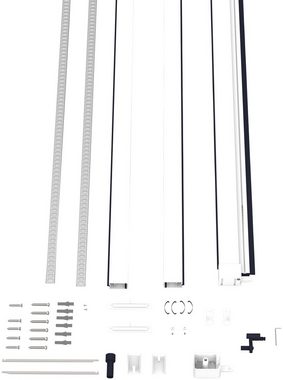 Insektenschutzrollo SMART, hecht international, transparent, verschraubt, für Fenster, weiß/anthrazit, BxH: 160x160 cm