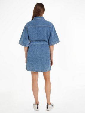 Calvin Klein Jeans Jeanskleid BOXY BELTED SHIRT DRESS mit Logopatch