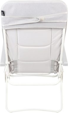 Westfield Gartenliege Relaxliege 509029 Liegestuhl Sonnenliege XL Relaxsessel weiß, Relaxsessel mit Kopfkissen, stufenlos verstellbar, klappbar, 140 kg Tragkraft, Camping