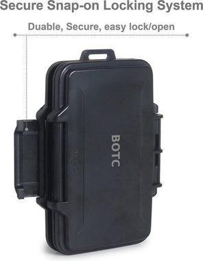 BOTC Kartenetui SD-Kartenhalter Speicherkarten-Etui,Hard Protector Case Professional (Speicherkartenhalter - Micro-SD-Kartenhalter - Schwarz), SD-Kartenhalter - SD-Kartenetui - 16 Kartenschlitze