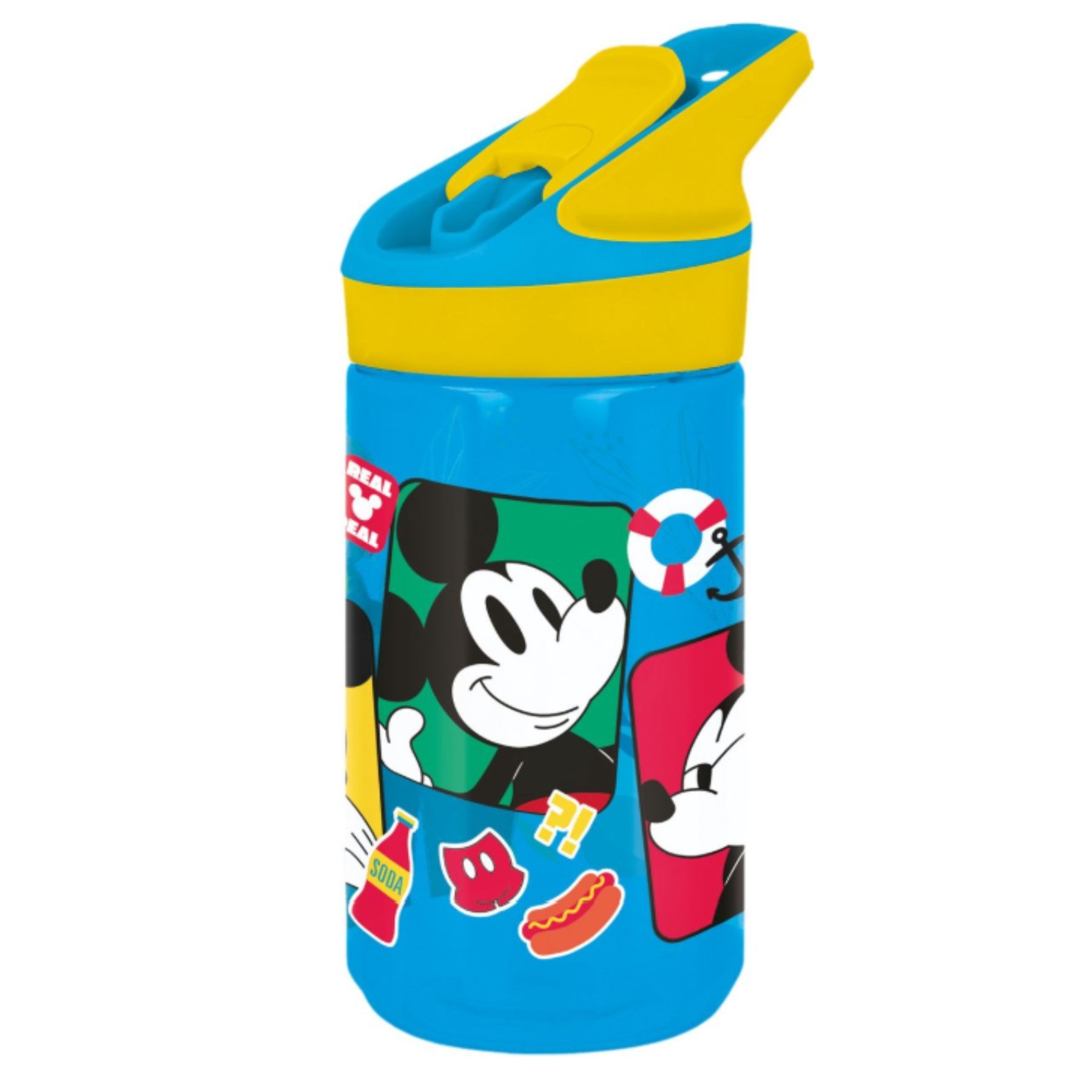 Disney Mickey Mouse Trinkflasche für Kinder 480 ml Flasche Kindergarten Schule Reisen und Freizeit