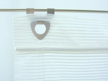 Magnetrollo Magnetrollo Querstreifen, Farbe: wollweiß, in "Bambus" Optik, Clever-Kauf-24, mit Hakenaufhängung