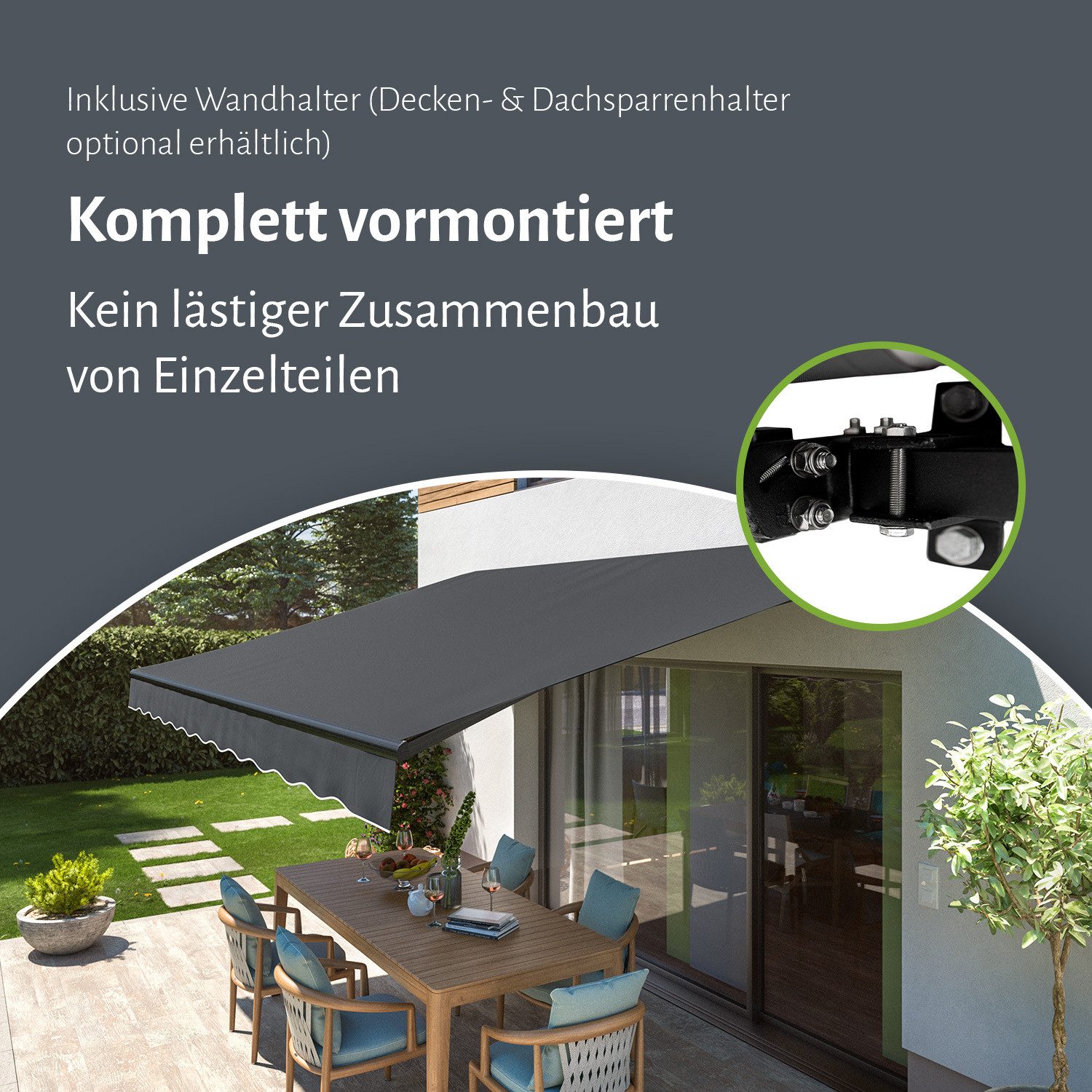 empasa Gelenkarmmarkise "START PLUS" elektronische Markise für Balkon & Terrasse, mit Fernbedienung – Bild 5 von 5