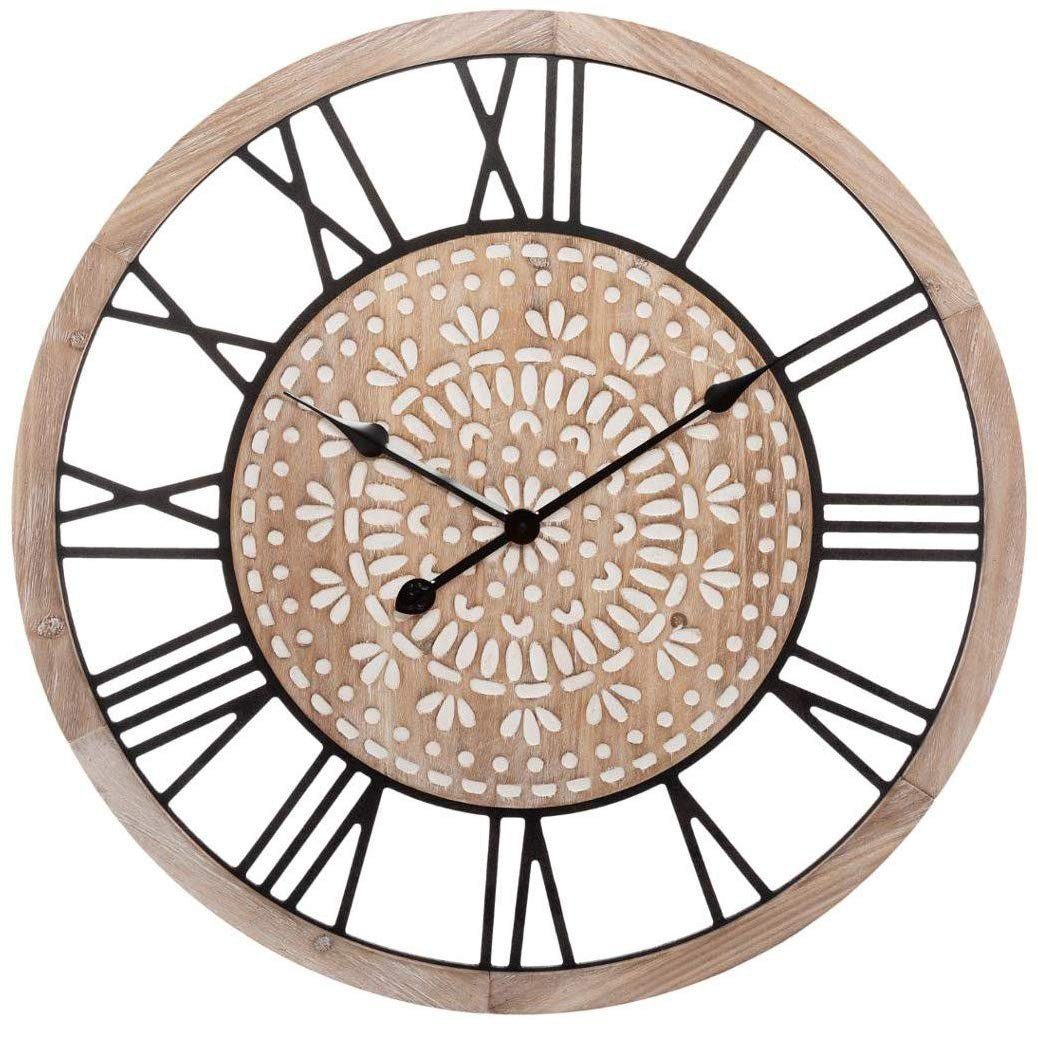 Atmosphera Créateur d'intérieur Wanduhr Deko-Wanduhr BOHO, Ø 67 cm, römische Zahlen - Atmosphera