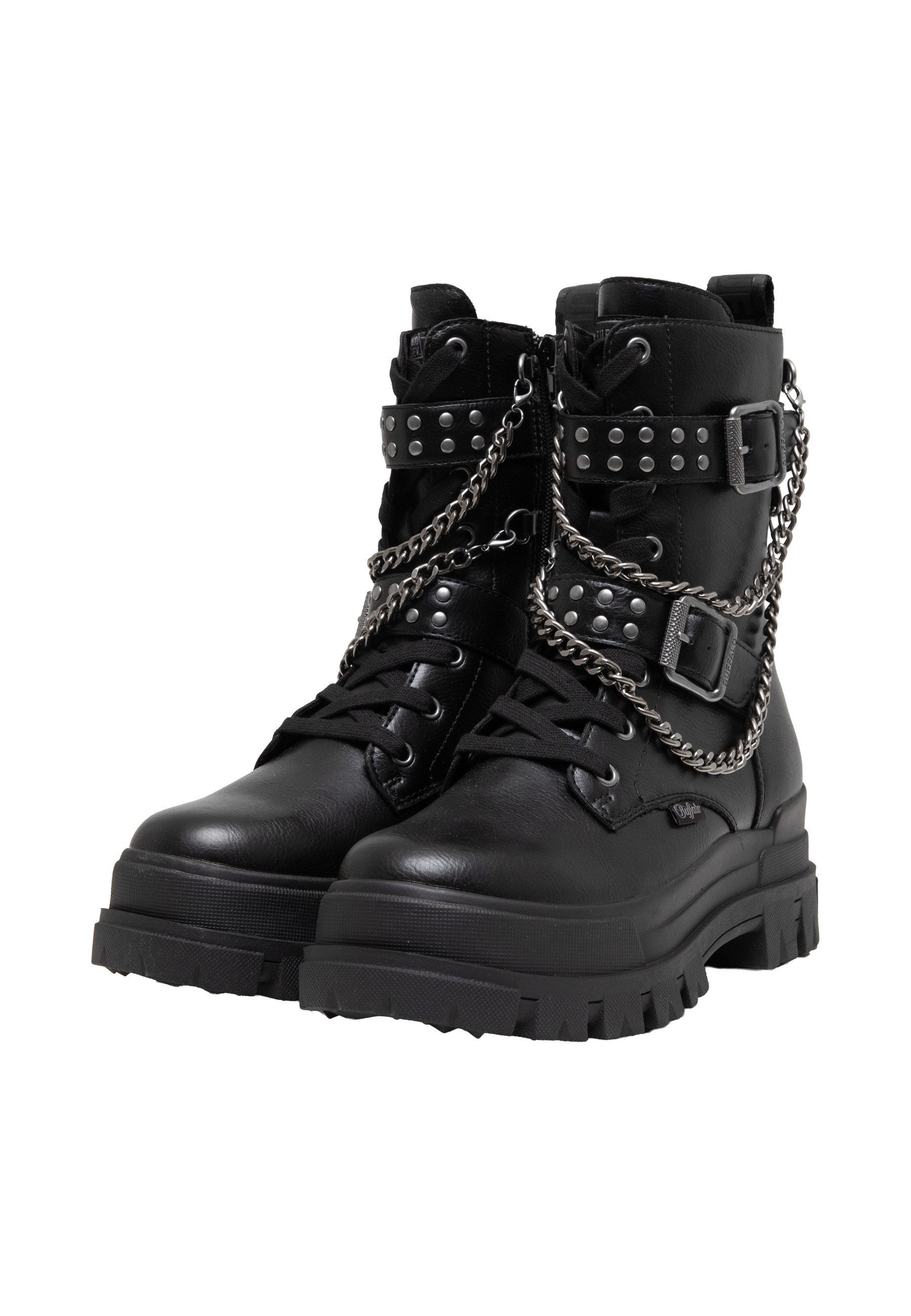 Buffalo Buffalo ASPHA LACE UP BIKER Stiefelette