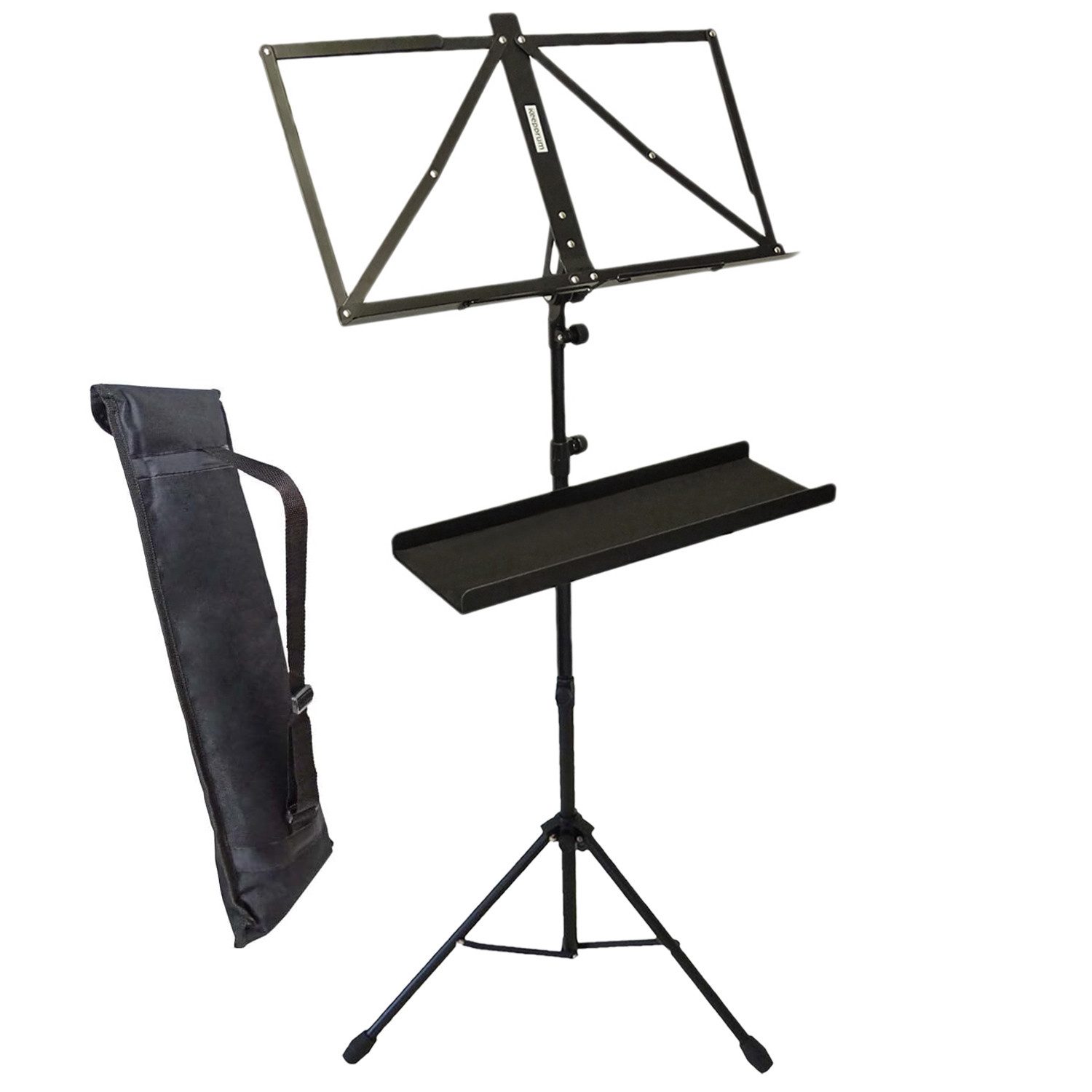 keepdrum Notenpult keepdrum Notenständer Schwarz MUS3BK mit K-M 12218 Ablage, (Notenständer), Vorteils-Se