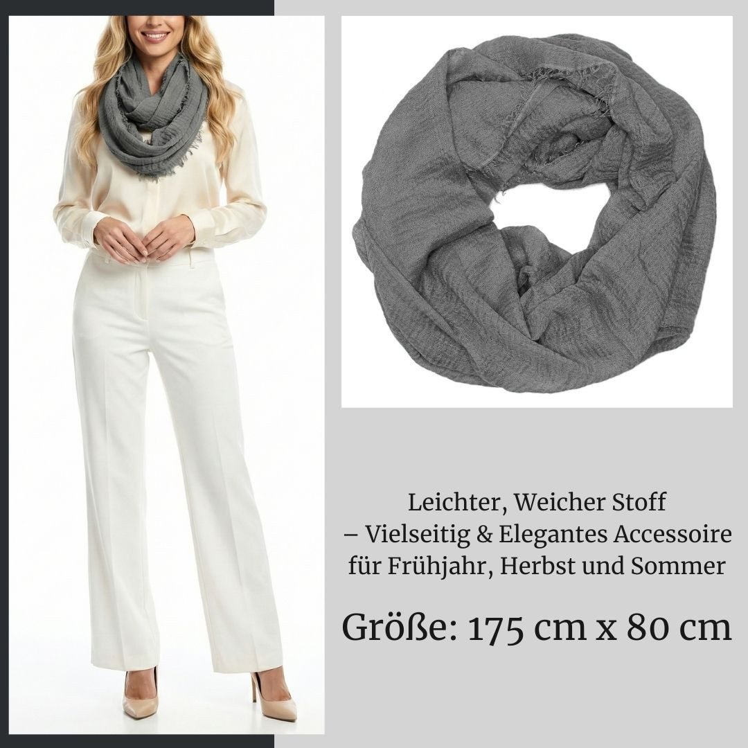 dy_mode Loop Damen Loop Schal/Schlauchschal/Rundschal in Unifarben Weicher Schal, in Unifarbe