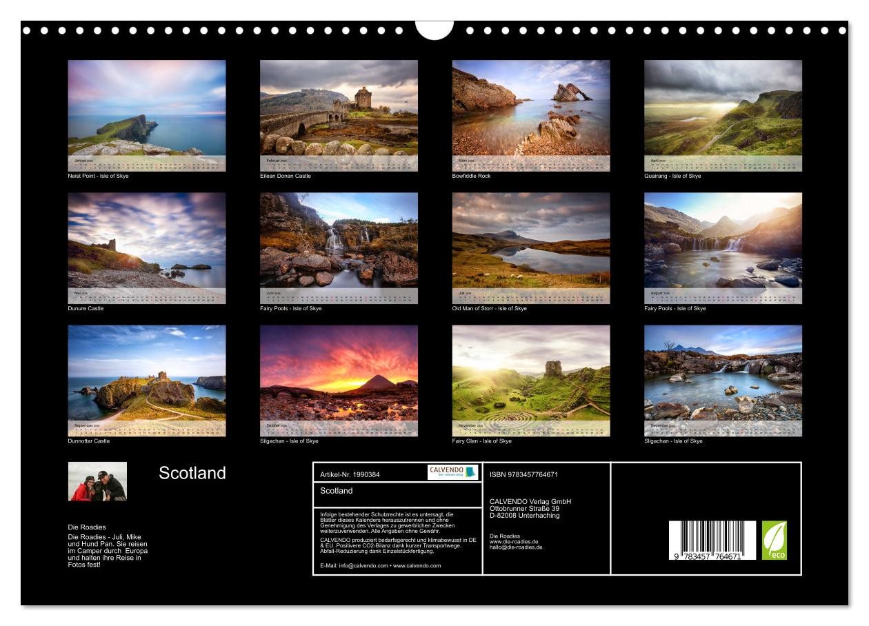 Thumbnail - CALVENDO Wandkalender Scotland (Wandkalender 2026 DIN A3 quer), CALVENDO Monatskalender