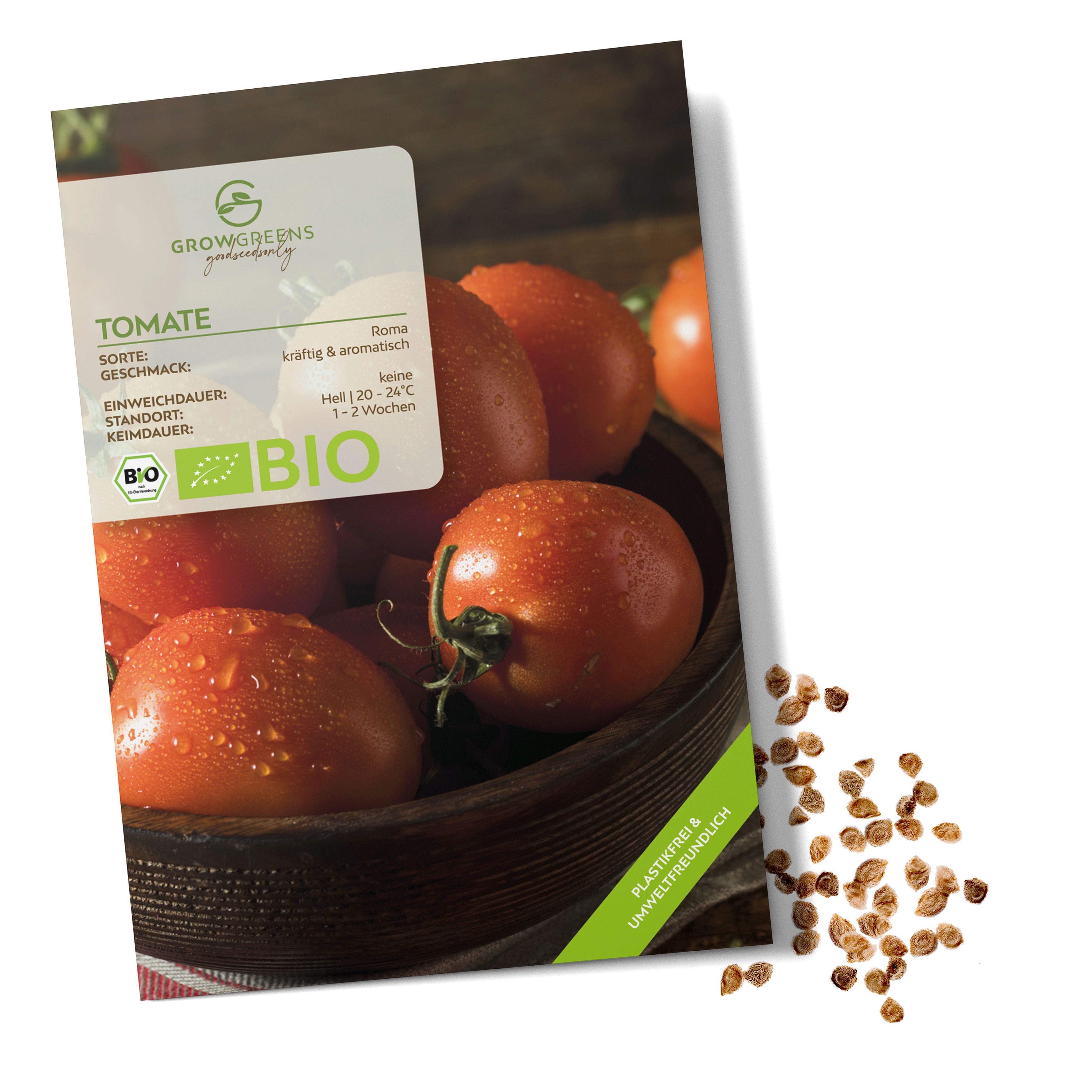 Gemüsesamen BIO Tomatensamen (Roma) - Tomaten Saatgut (10 Korn)