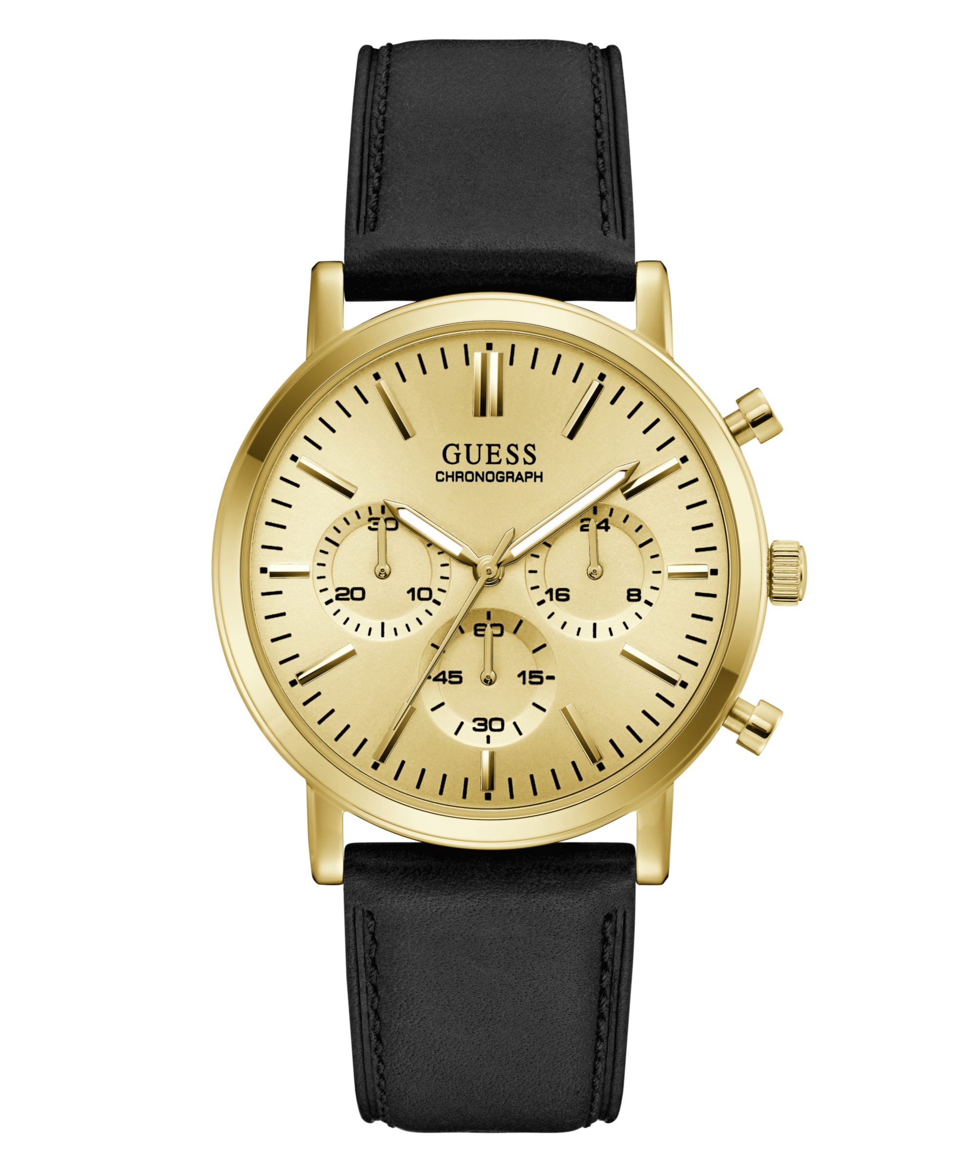 Guess Quarzuhr CASSIAN GW1154G2, Armbanduhr, Herrenuhr, Lederarmband, analog