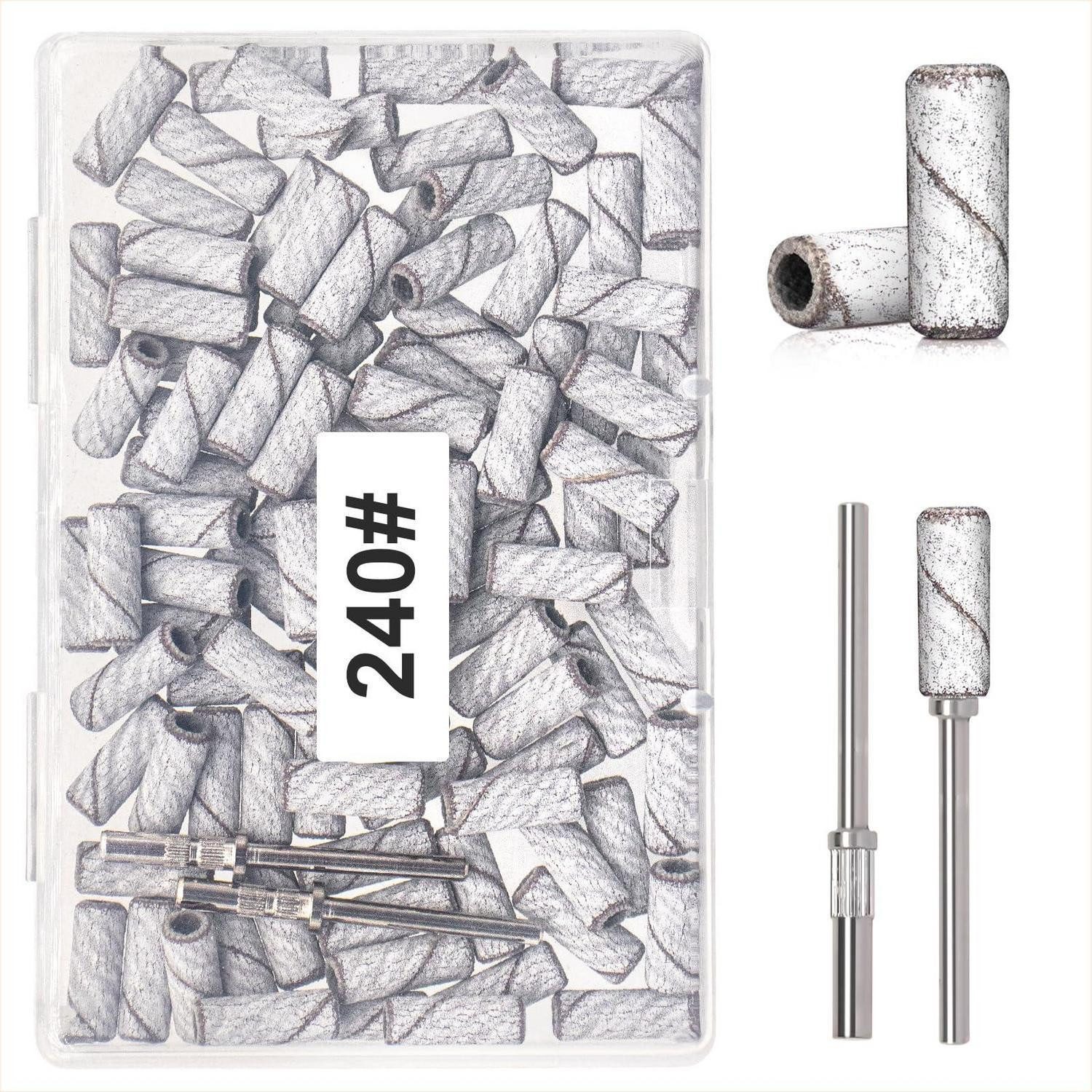 LuxusKollektion Schleifband Schleifbänder Nagelbohrer 240 Grit 100 Stk., (100 St)