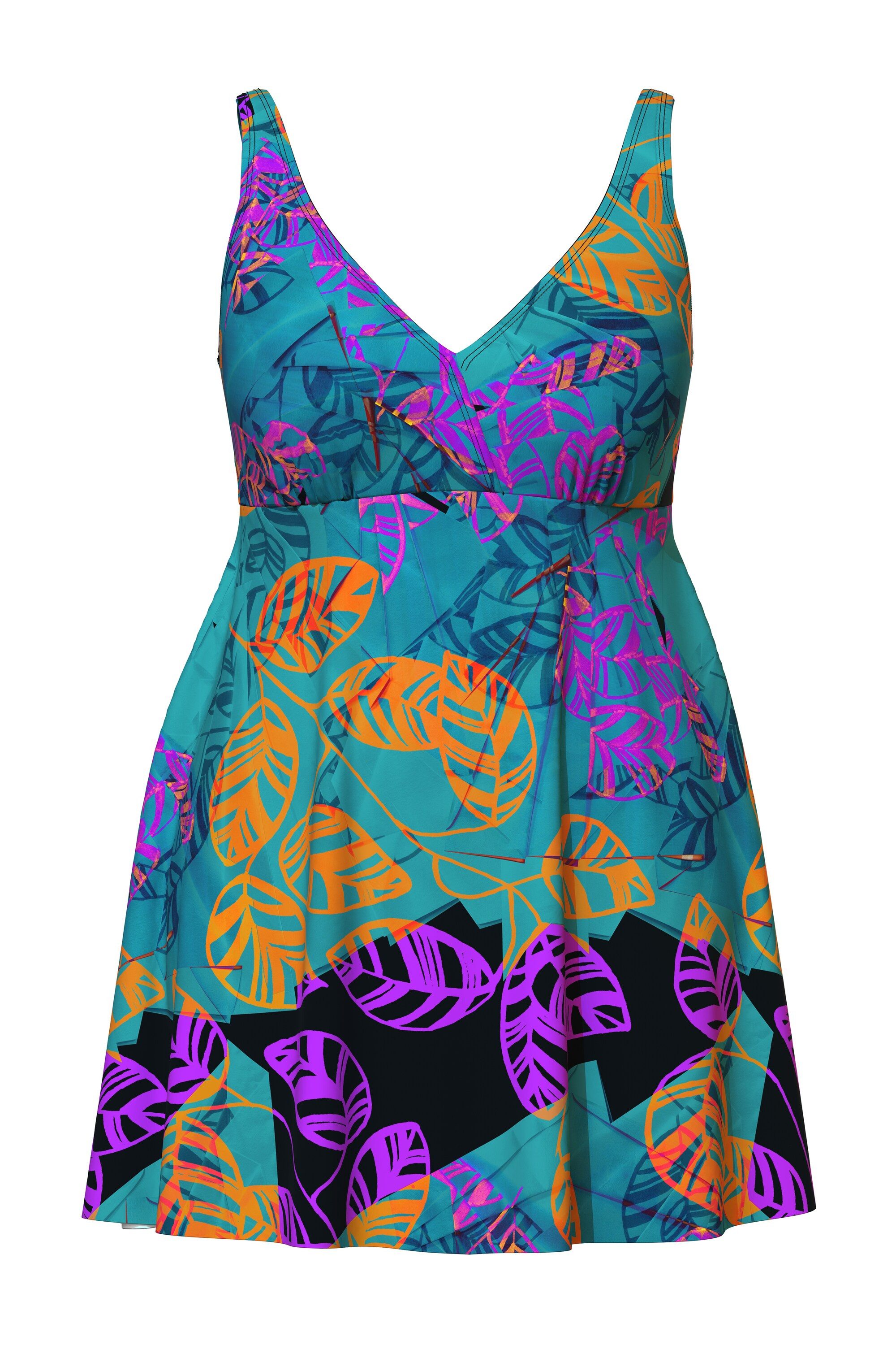 Ulla Popken Badekleid Badekleid Blätter Softcups günstig online kaufen