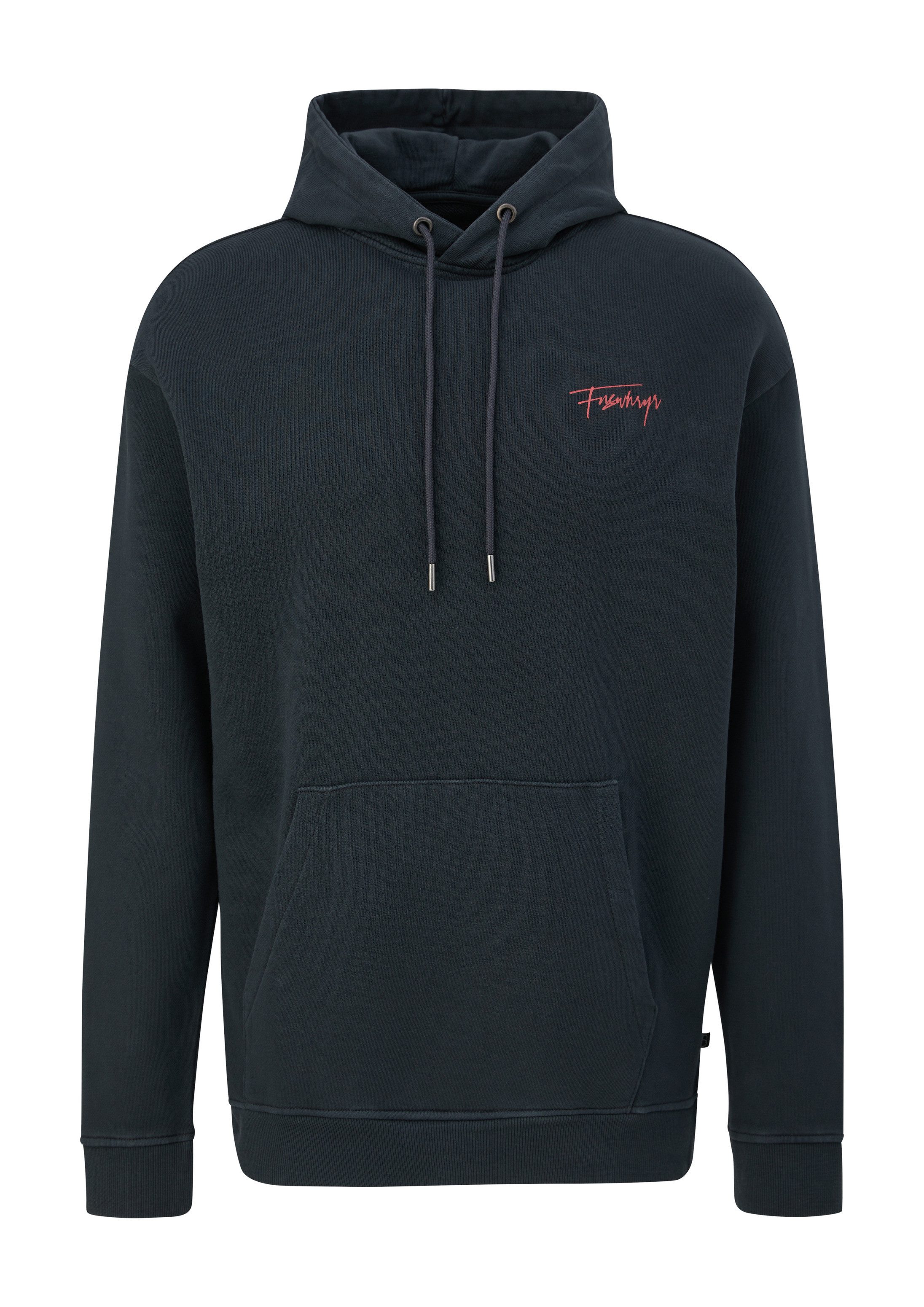 QS Sweatshirt Sweatshirt Hoodie mit Rückenprint