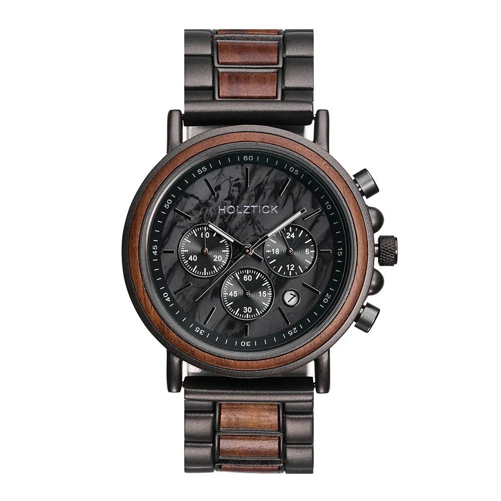 Holztick Bavaria Chronograph Alois ALOIS, Ziffernblatt aus Marmor günstig online kaufen