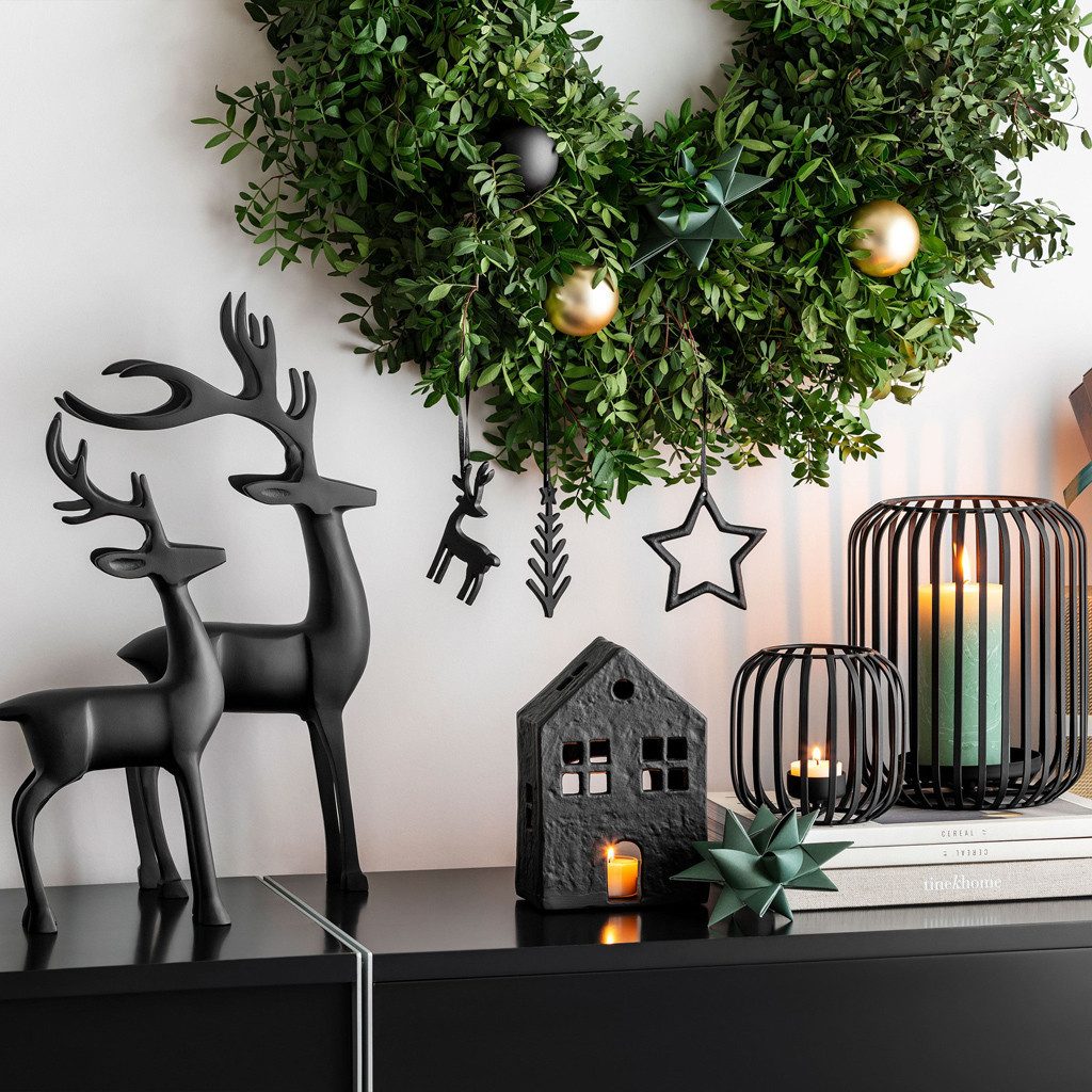 Villeroy & Boch Windlicht Black XMAS Windlicht groß 12 x 7 x 19 cm (1 St)