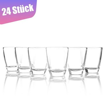BigDean Schnapsglas 24 Schnapsgläser 4cl - Shotgläser aus, Glas