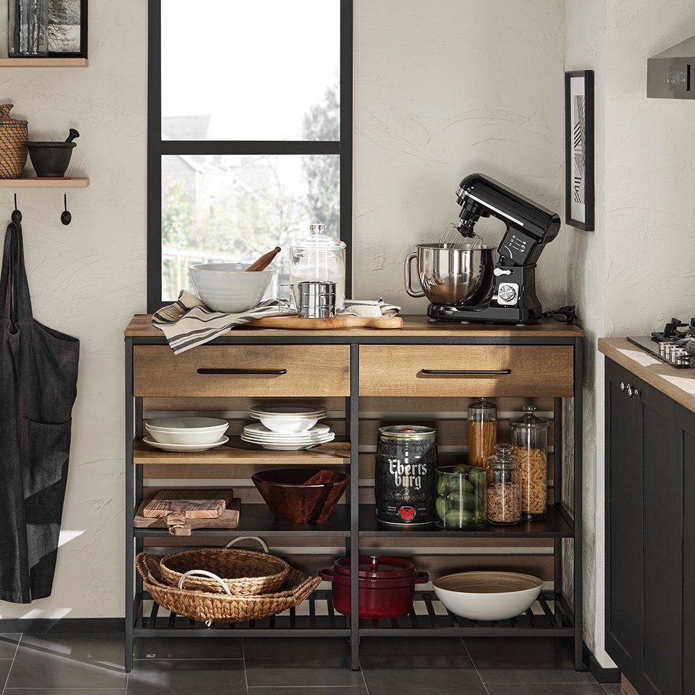 SoBuy Küchenbuffet FSB85 Sideboard mit Schublade Küchenschrank Ablagen Flurschrank und Kommode
