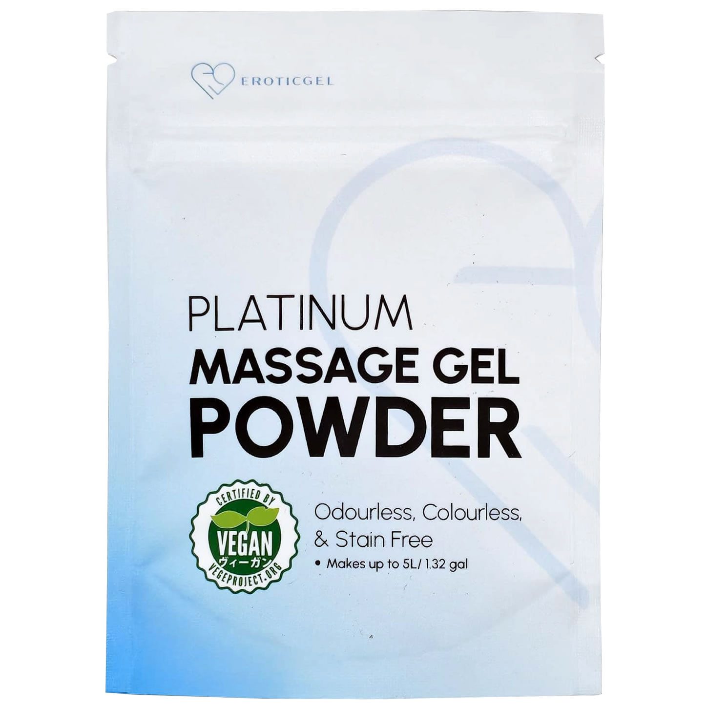 EROTICGEL Gleit- und Massagegel Nuru Massage Gel Powder - Platinum, PLATINUM Edition, Beutel mit 50g, 1-tlg., japanisches Massagegel-Pulver aus natürlichen Inhaltsstoffen