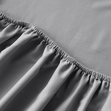 Spannbettlaken Bettlaken Spannbettlaken Jersey aus 100% Baumwolle, HAUSS SPLOE, Polyester-Mikrofaser, Gummizug: Rundum, (1 Stück), für Matratzenhöhe bis 25 cm