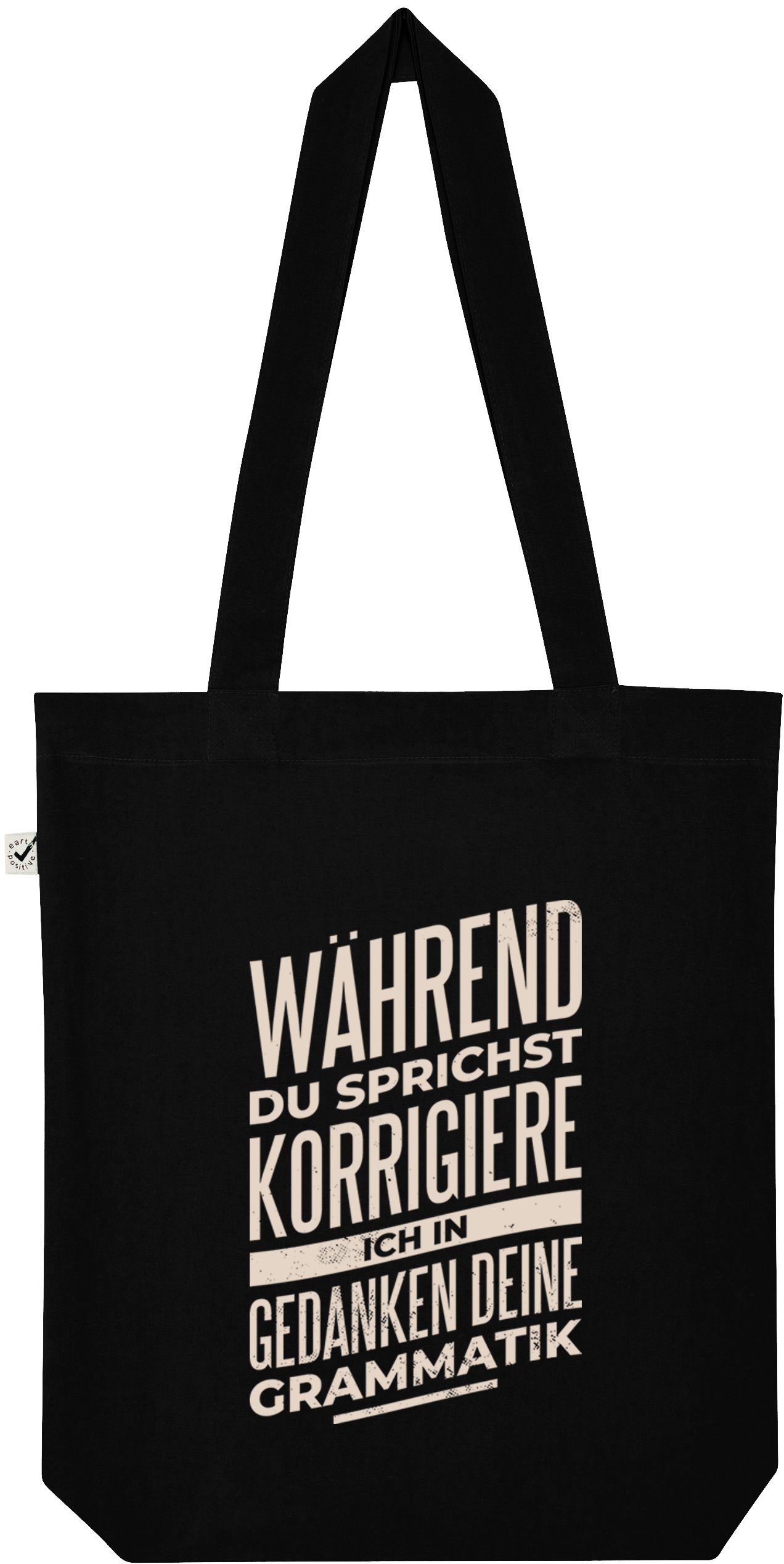Youth Designz Tragetasche Ich Korrigiere Deine Grammatik Jutebeutel Tasche Lange Henkel, mit trendigem Frontprint