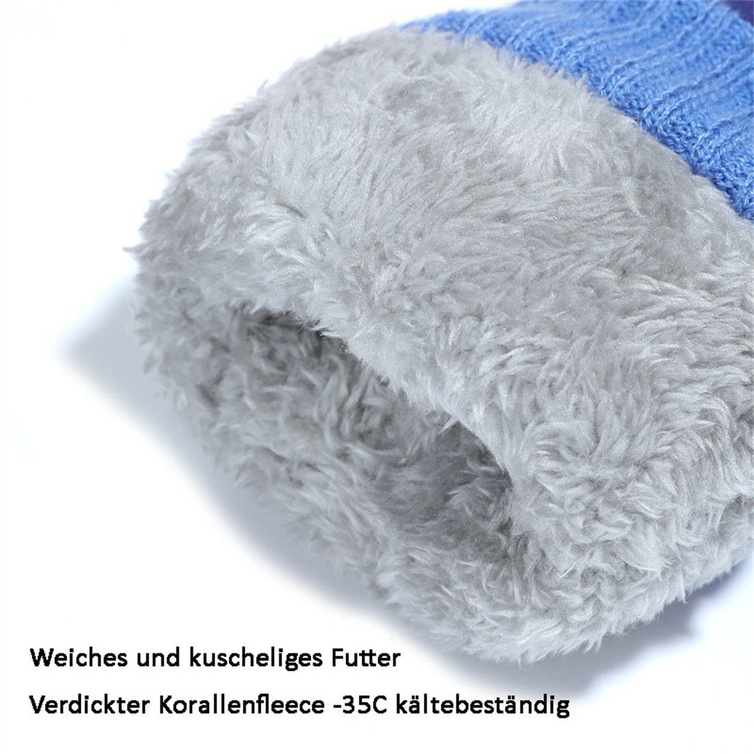 Skihandschuhe blau Winterhandschuhe, Warme für Kinder-Skihandschuhe DÖRÖY 6~12 Jahre alt