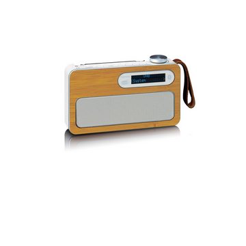 Lenco PDR-040EF Digitalradio (DAB) (DAB+,FM, 3 W, Bluetooth 5.0 und 12-16 Stunden Akkulaufzeit im Bambus Design)