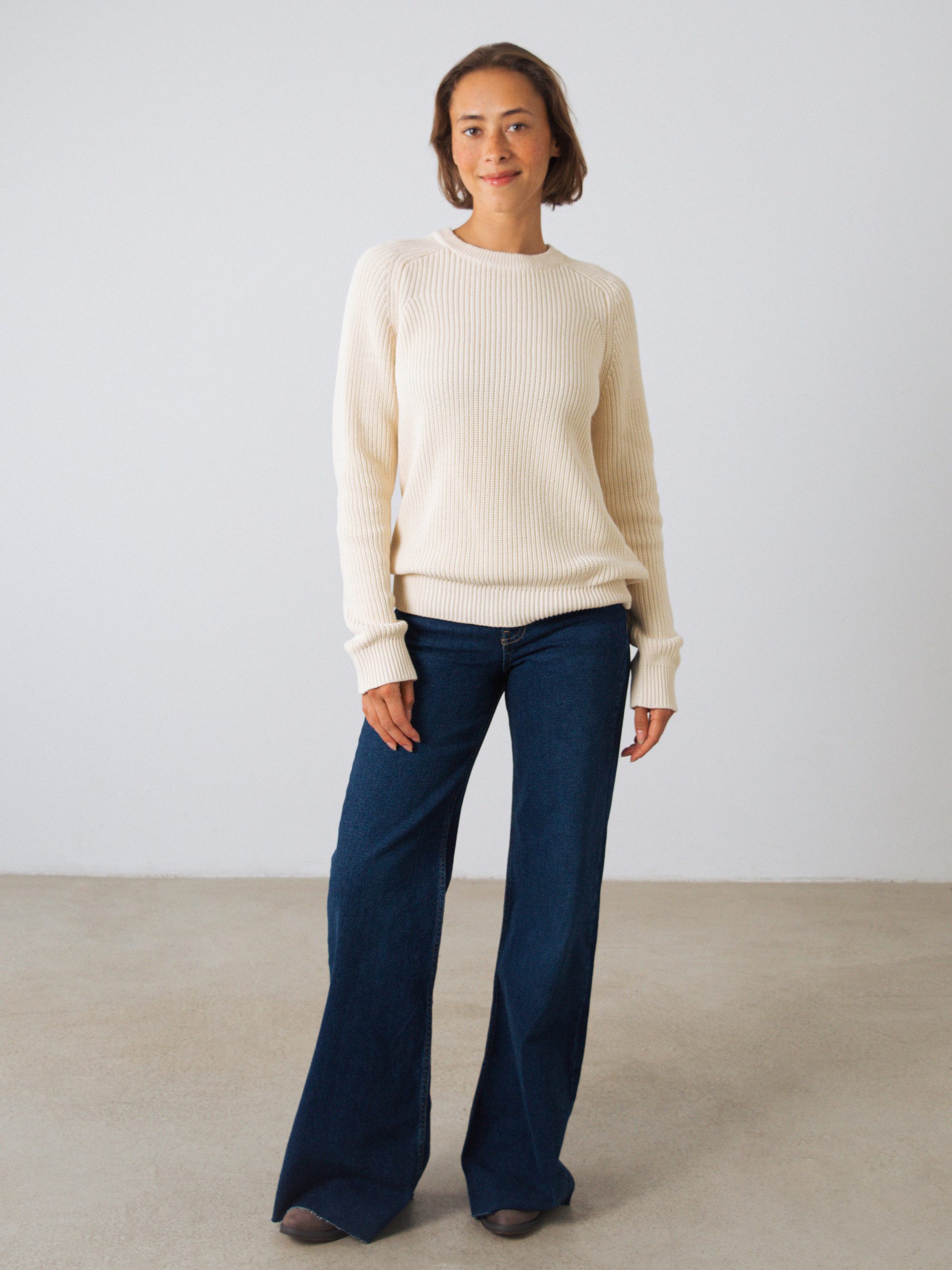 HONEST BASICS Rundhalspullover aus schwerem Strick günstig online kaufen