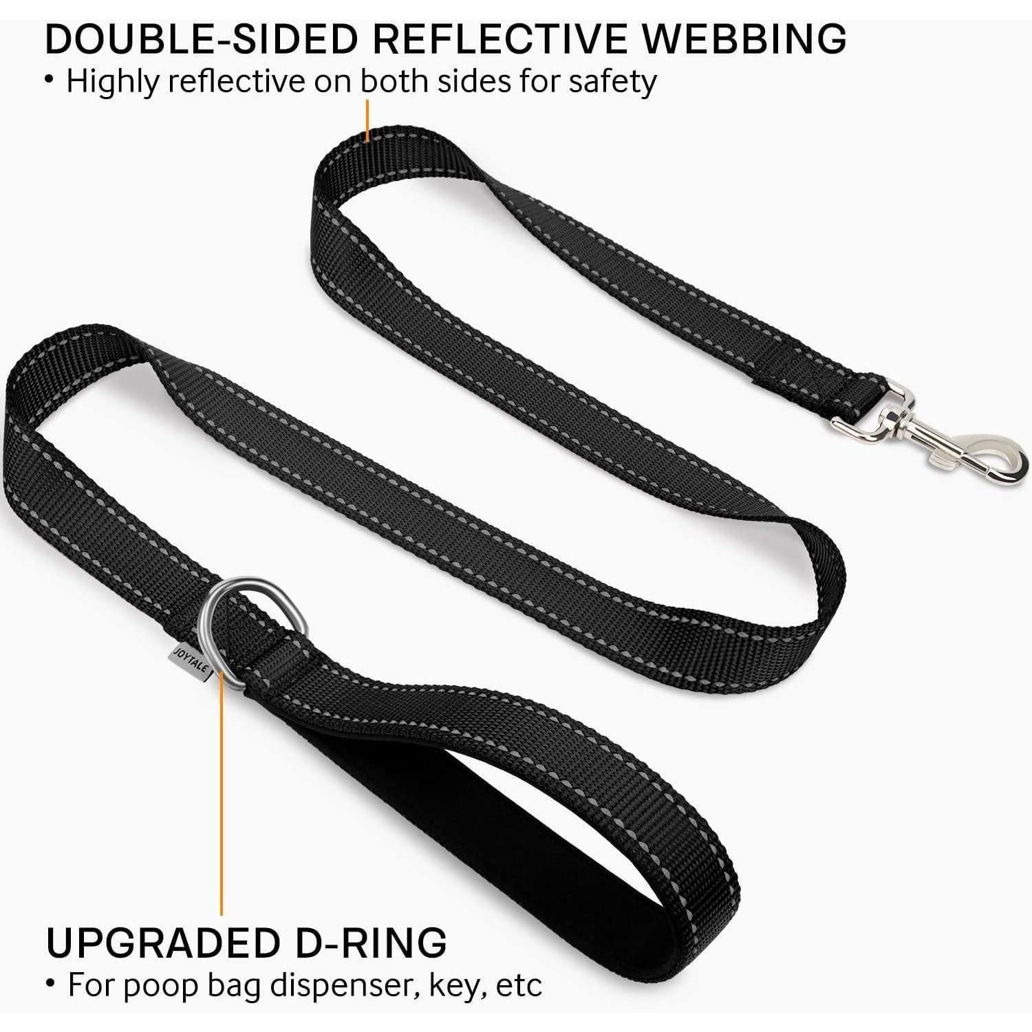 LuxusKollektion Hundeleine Hundeleine Reflektierend Doppelseitig 150x2.0 cm (1er Pack) Schwarz