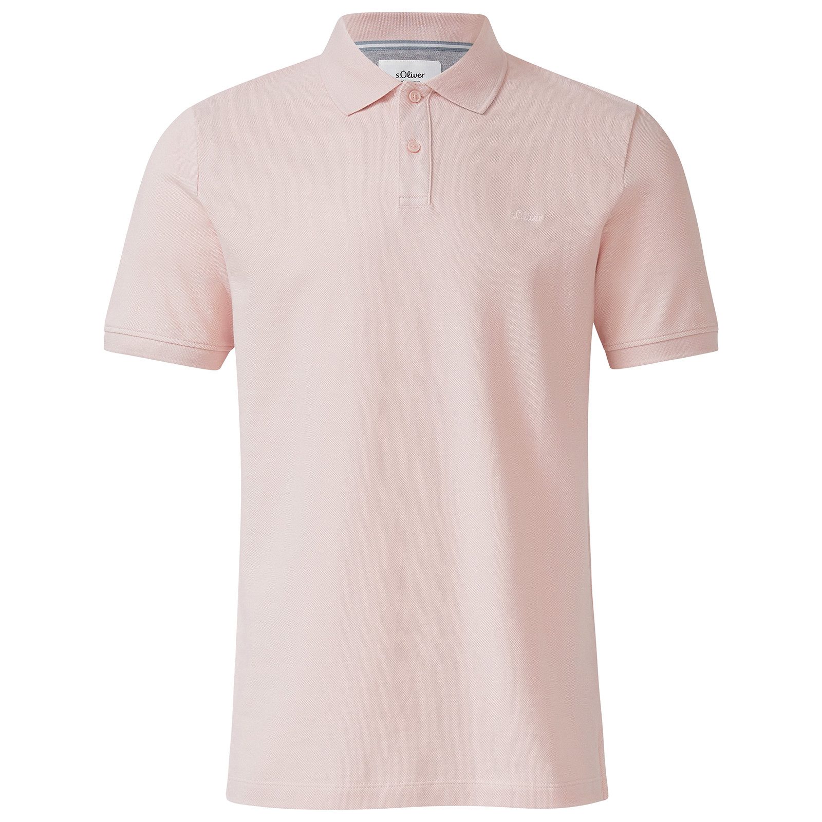 s.Oliver Poloshirt s.Oliver Übergrößen Basic-Poloshirt rosa