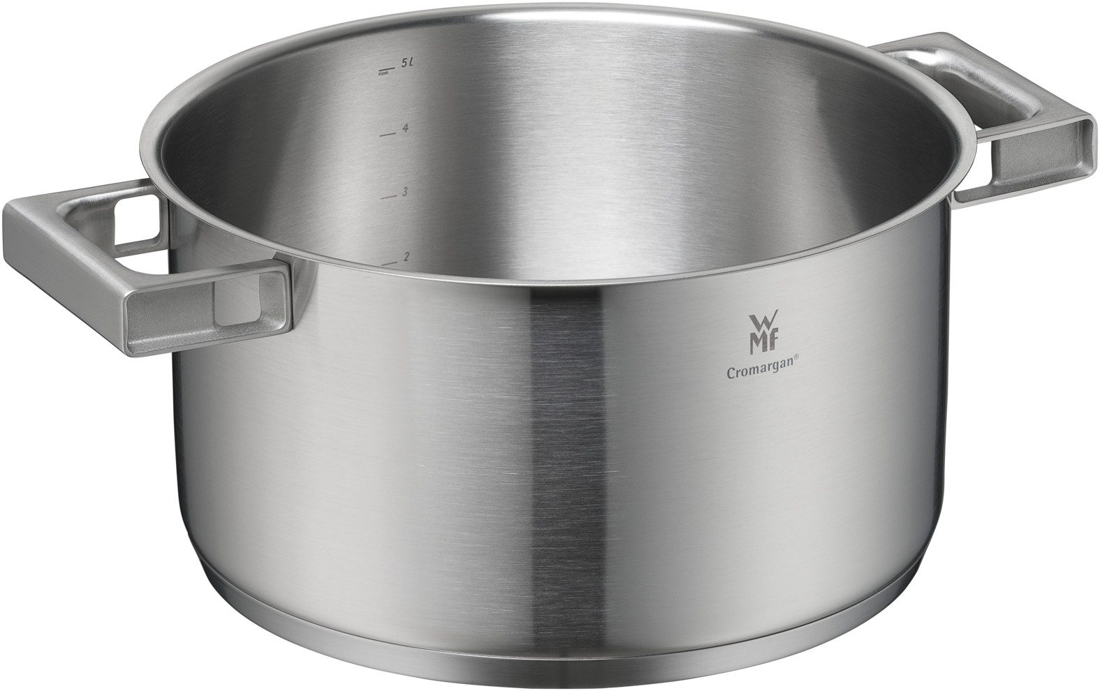 WMF Kochtopf Ultimate Cool+ Kochtopf mit Deckel, 24 cm, Cromargan Edelstahl 18/10 (24 cm, 5,7l), Induktions Topf mit Innenskalierung