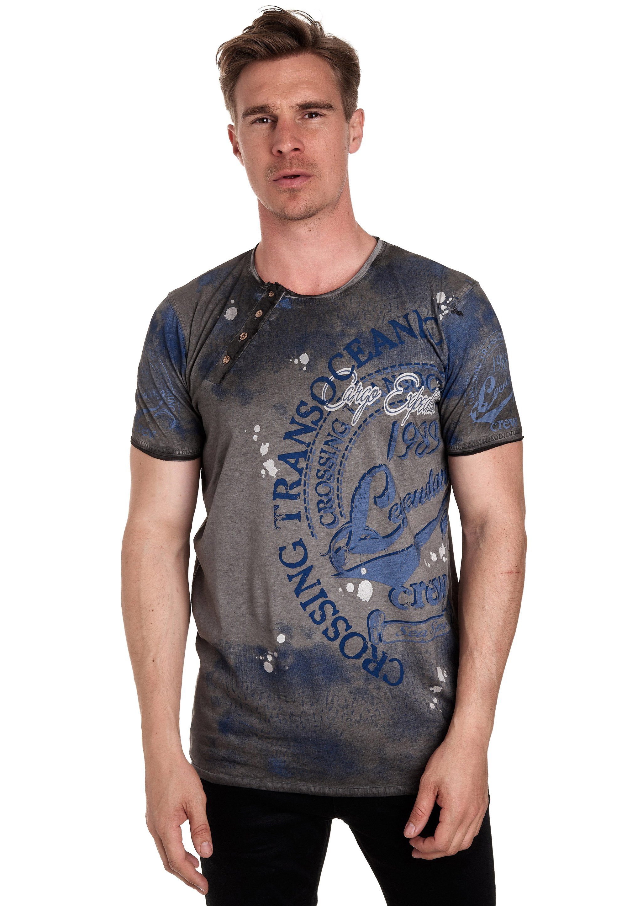 Rusty Neal T-Shirt mit großem Print, Angesagter Begleiter in der Freizeit  und toll kombinierbar
