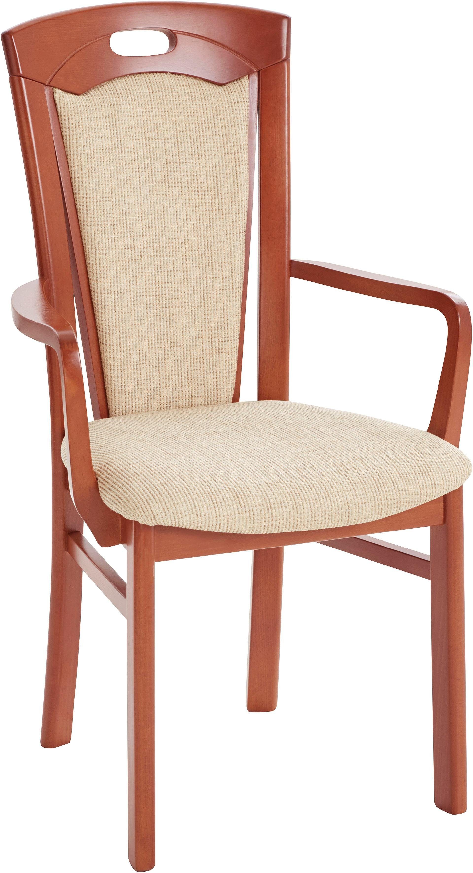 Home affaire Esszimmerstuhl FERDI, Armlehnstuhl, Made in Italy, Massivholz, günstig online kaufen