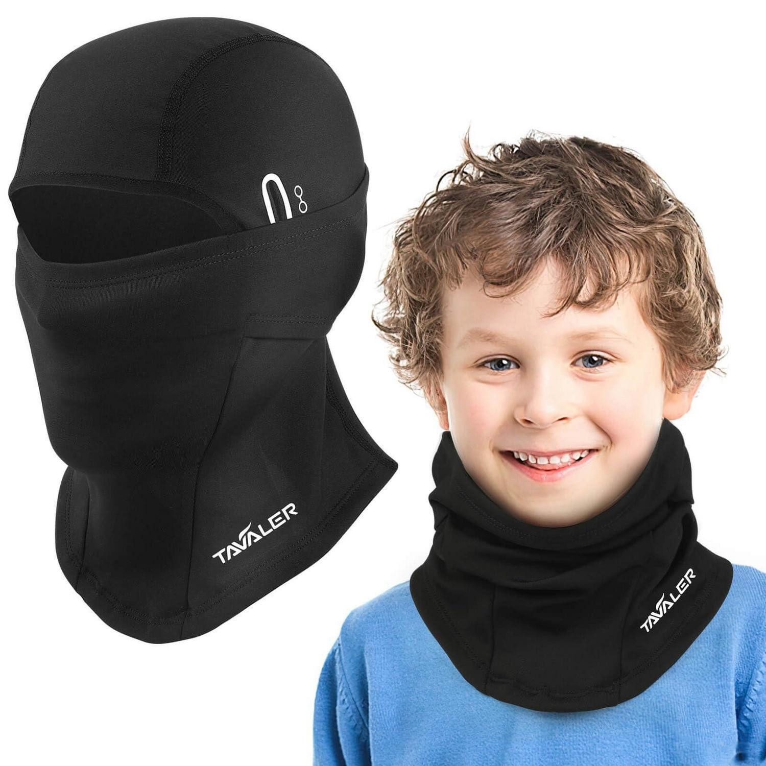 LuxusKollektion Sturmhaube Sturmhaube Balaclava Skimaske Kinder Skihelm Skifahren 44-52 Schwarz