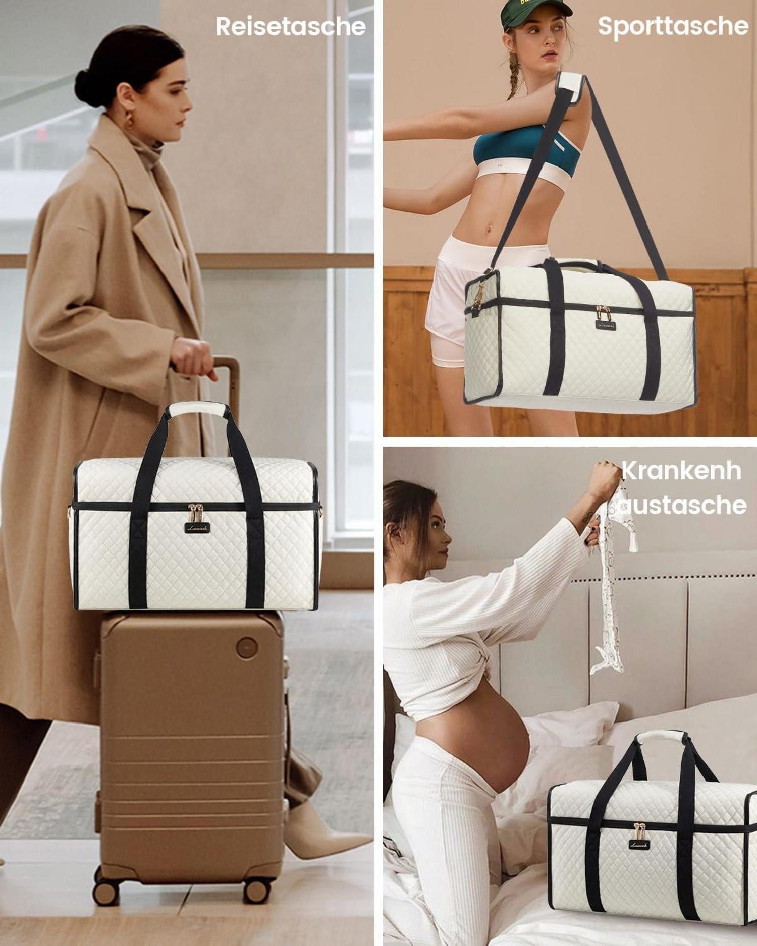 LuxusKollektion Reisetasche Reisetasche Weekender Damen Groß günstig online kaufen