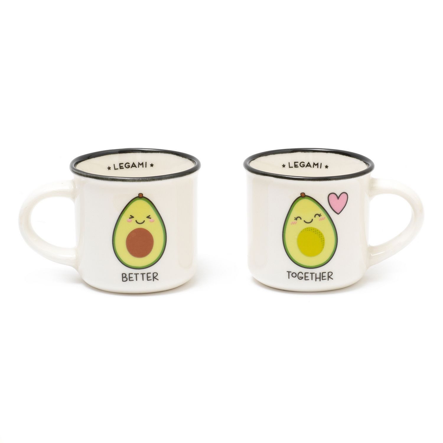 Legami Geschirr Legami 2er Set Kaffeetassen - Avocado