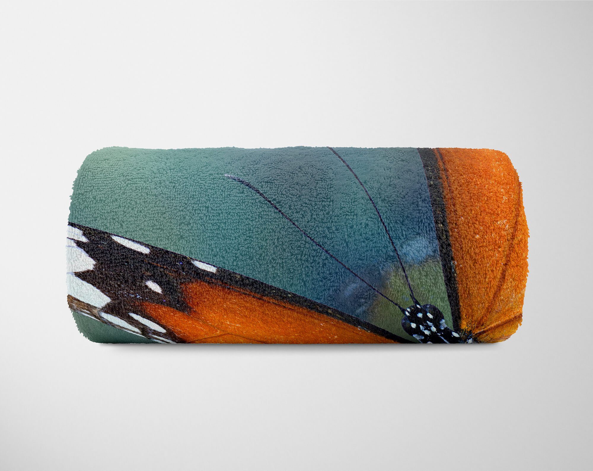 Sinus Art Handtuch Tiermotiv Handtücher Saunatuch mit Schmetterling Kuscheldecke Baumwolle-Polyester-Mix Handtuch Flüg, (1-St), Strandhandtuch