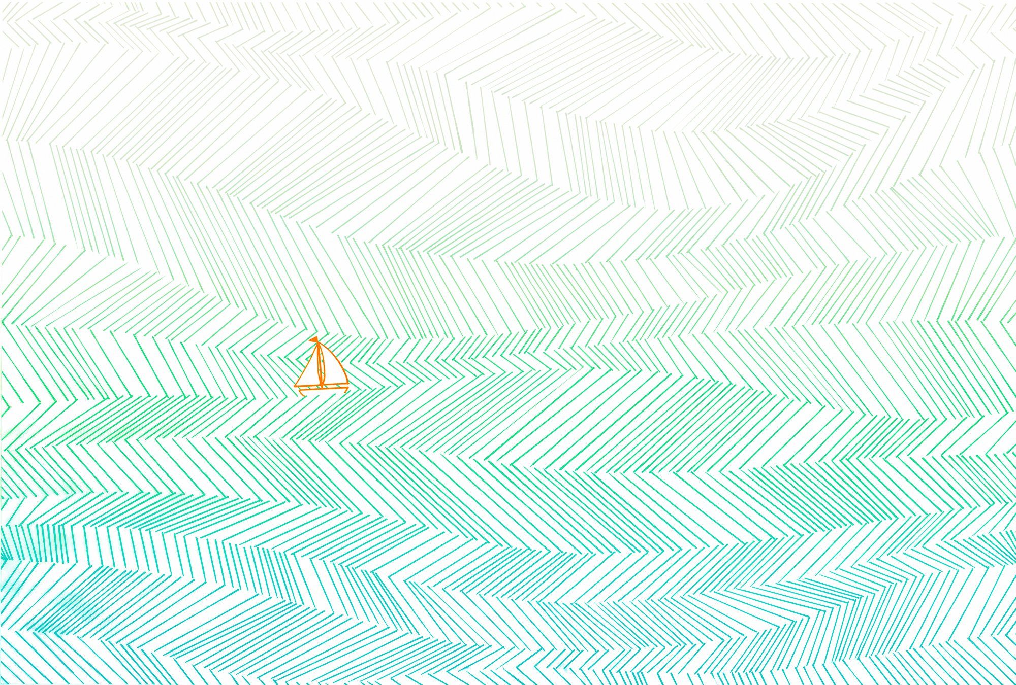 Architects Paper Fototapete Atelier 47 Waves Artwork 3, glatt, geometrisch, (4 St), Vlies, Wand, Schräge, Decke