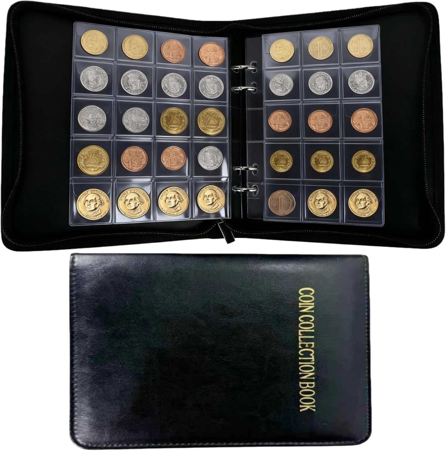 FELIXLEO Schmuckset Das Album fasst insgesamt 480 Münzen auf 20 Seiten mit zwei (1-tlg)