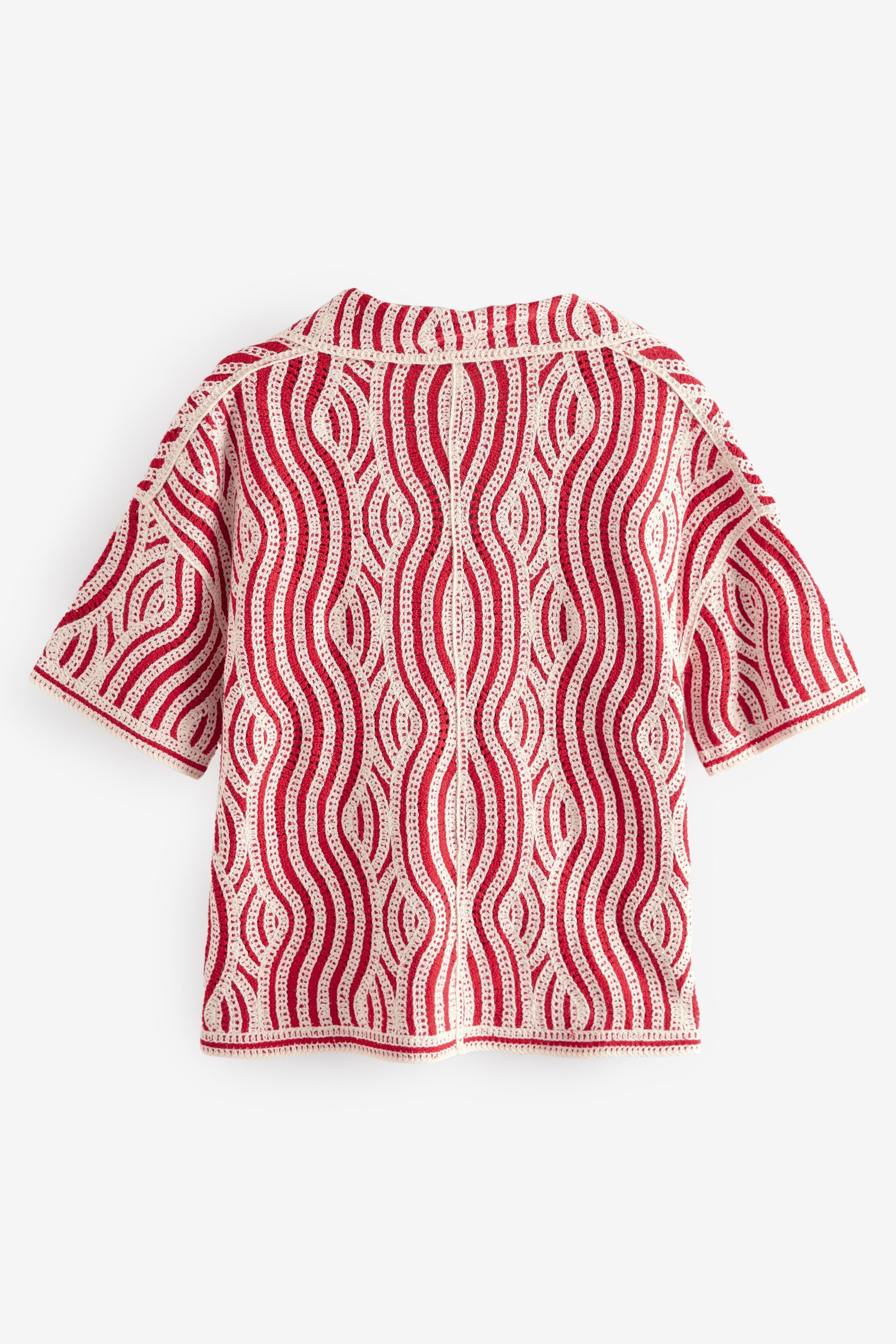 Next T-Shirt Quadratisches Kurzarmshirt mit Häkelbesatz (1-tlg) günstig online kaufen