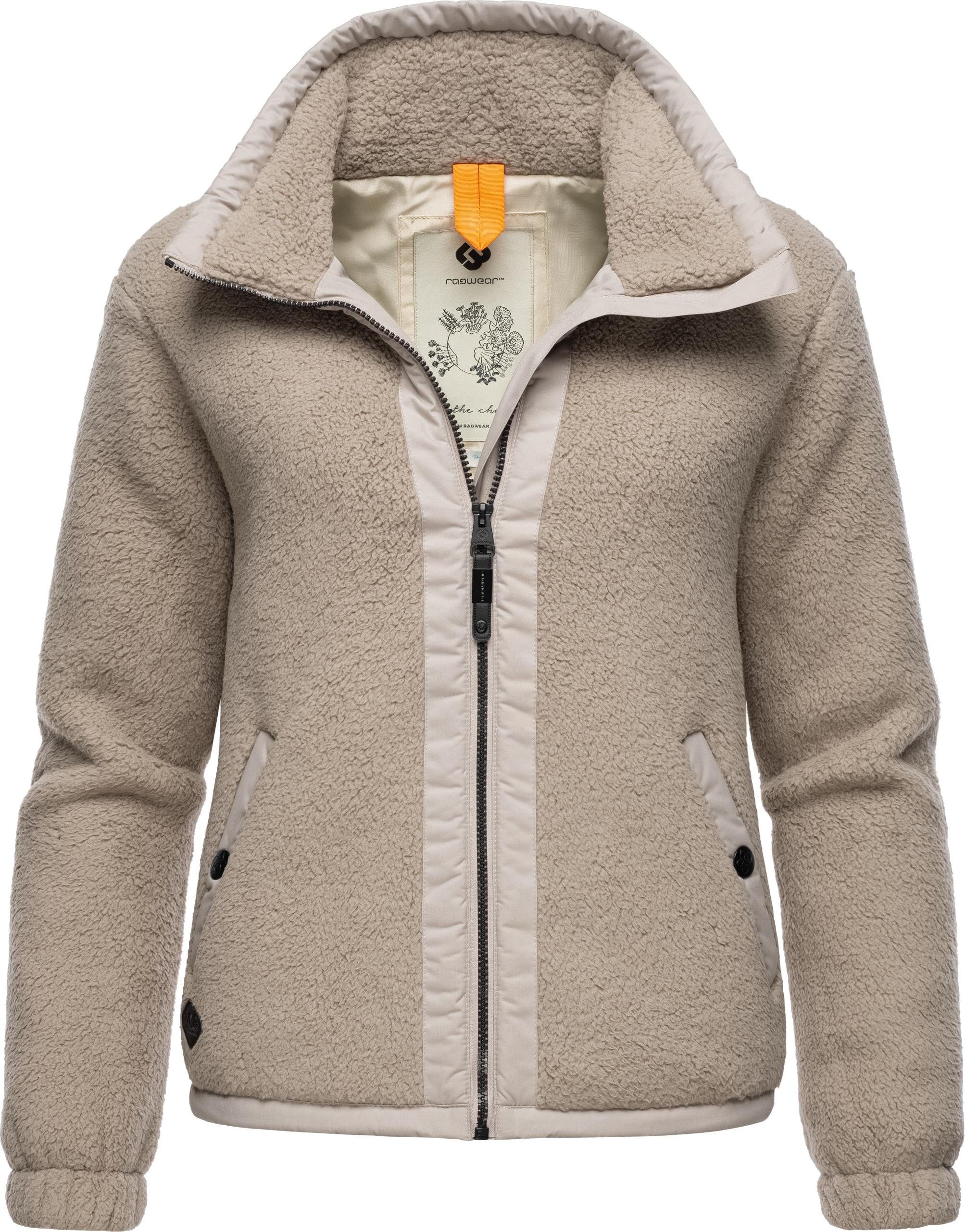Ragwear Sweatjacke Nordicka Sportliche Kapuzenjacke mit Kunstleder-Elementen