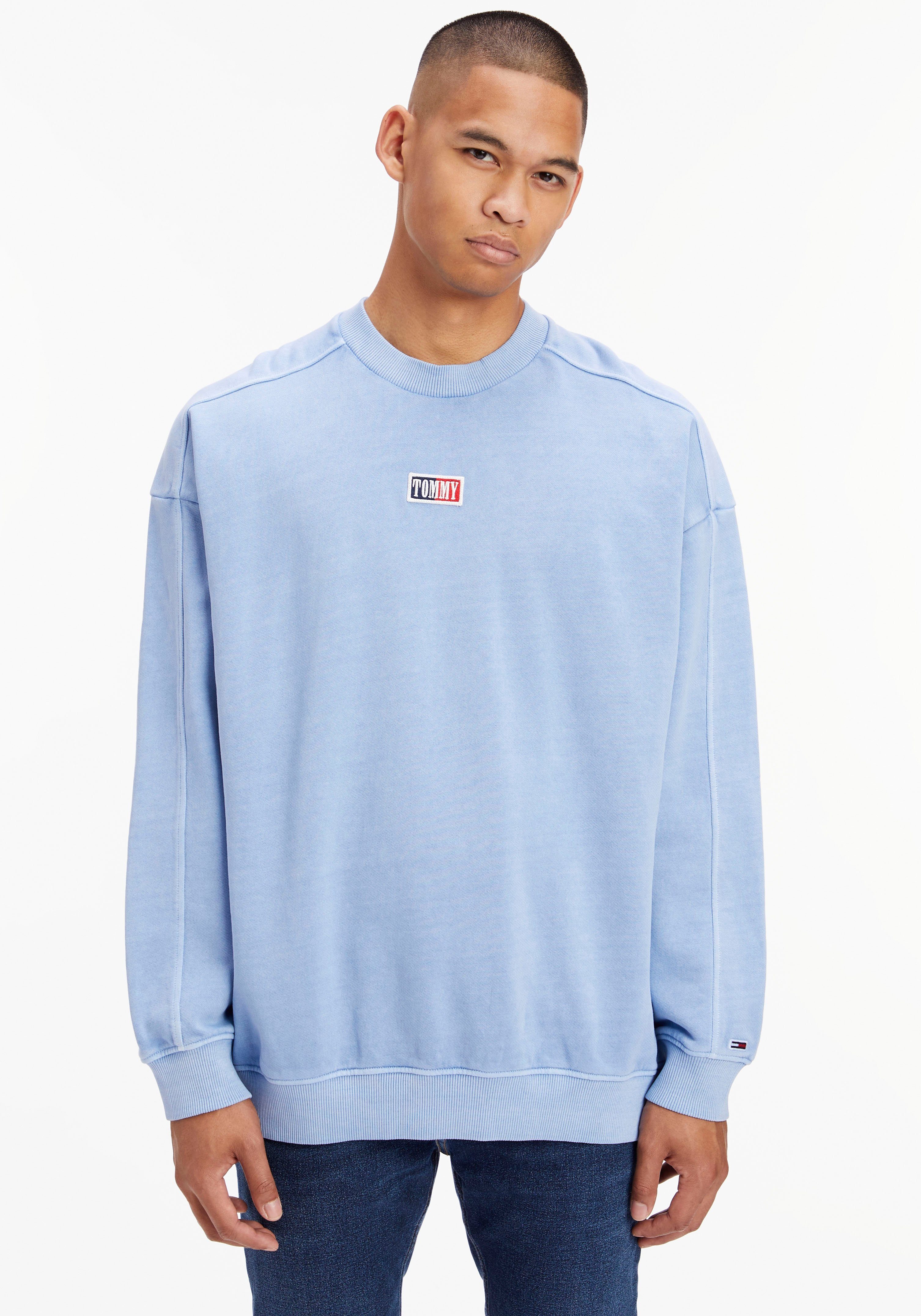 Tommy Jeans Sweater TJM SKATER TIMELESS TOMMY CREW mit Rundhalsausschnitt Pearly Blue | Sweatshirts