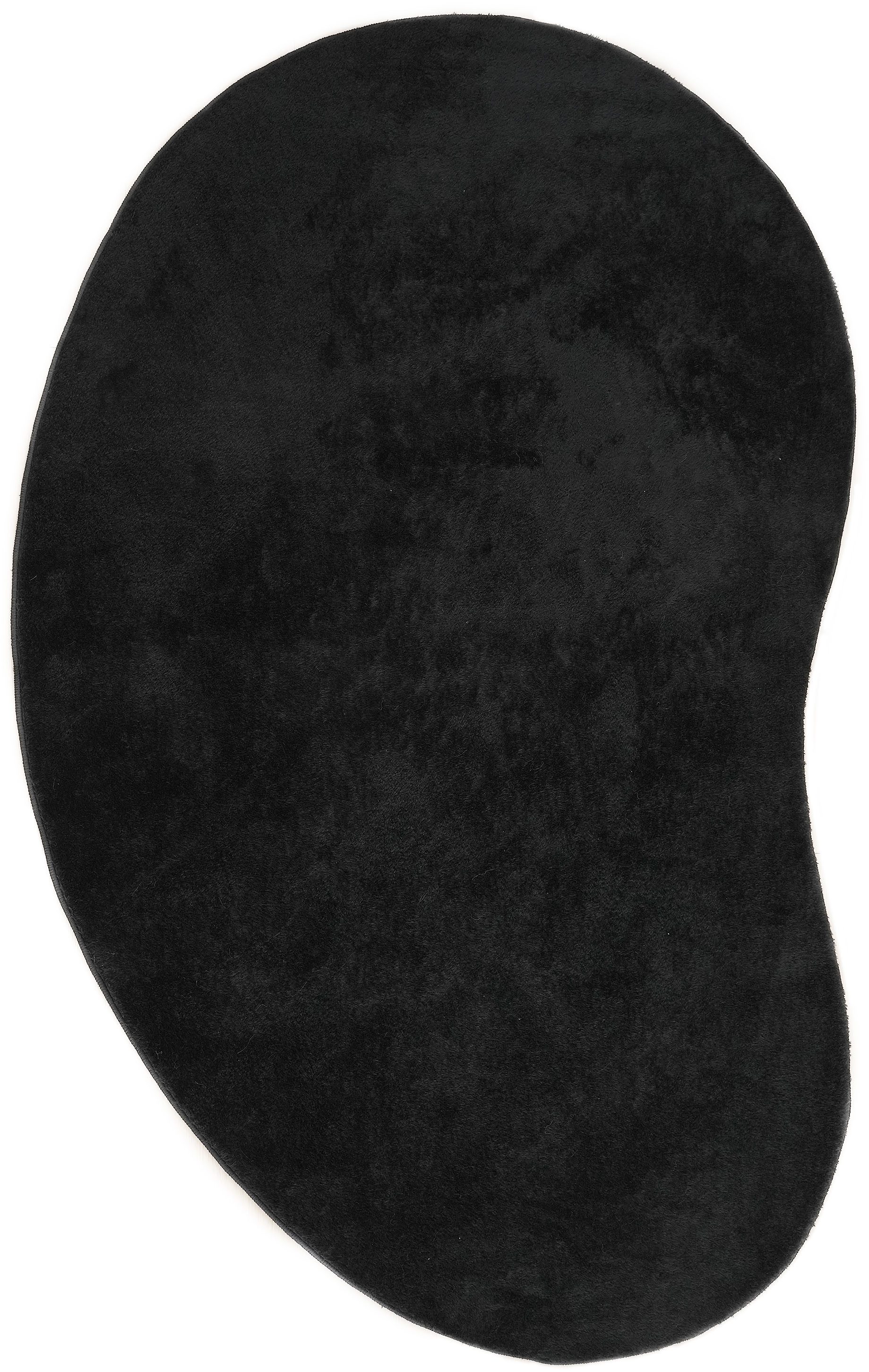 OTTO home Teppich Cali Bean, U-förmig, Höhe: 16 mm, besondere Form, Uni, weich, waschbar, Wohnzimmer, Schlafzimmer