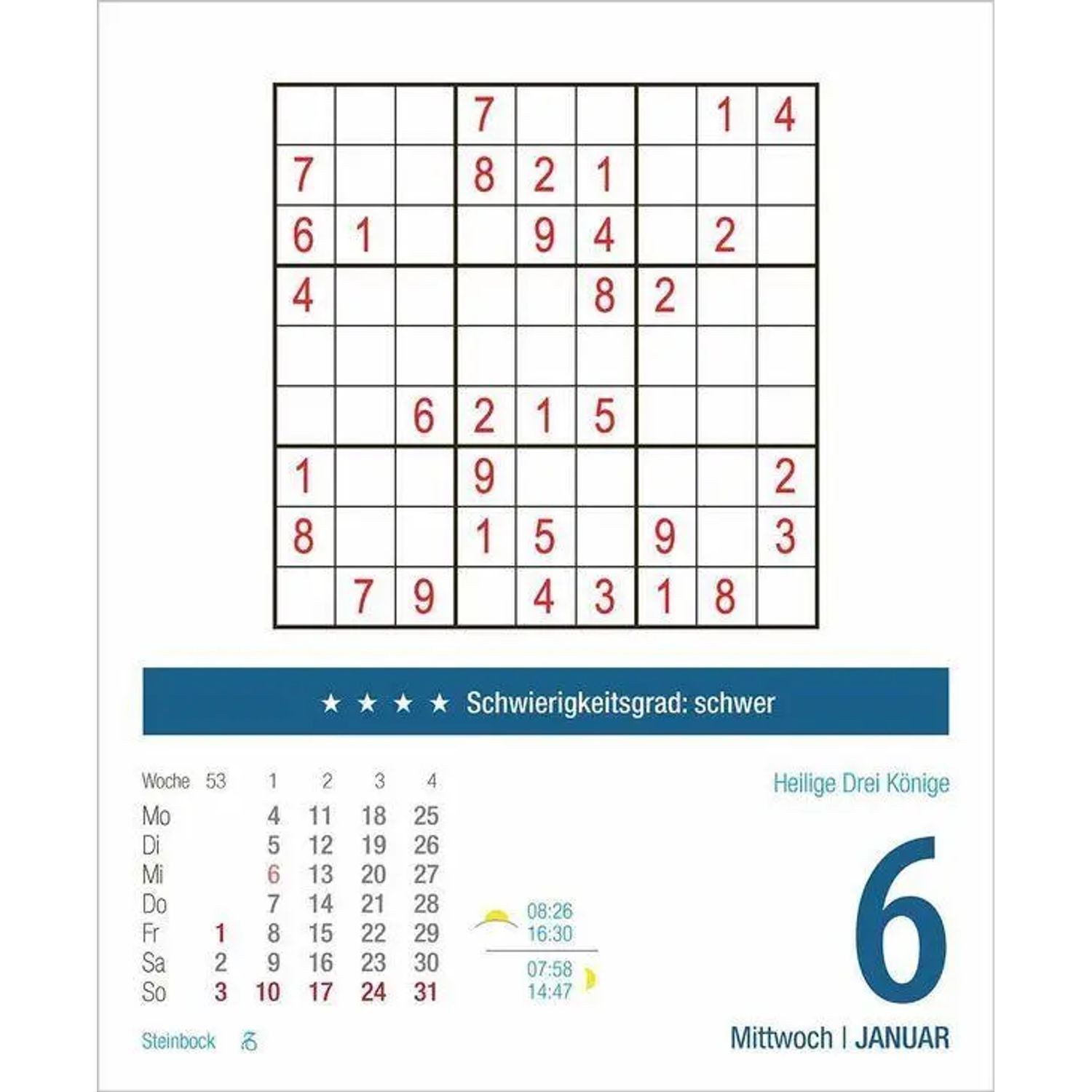 Korsch Verlag Abreißkalender Sudoku 2027 – Bild 2 von 5