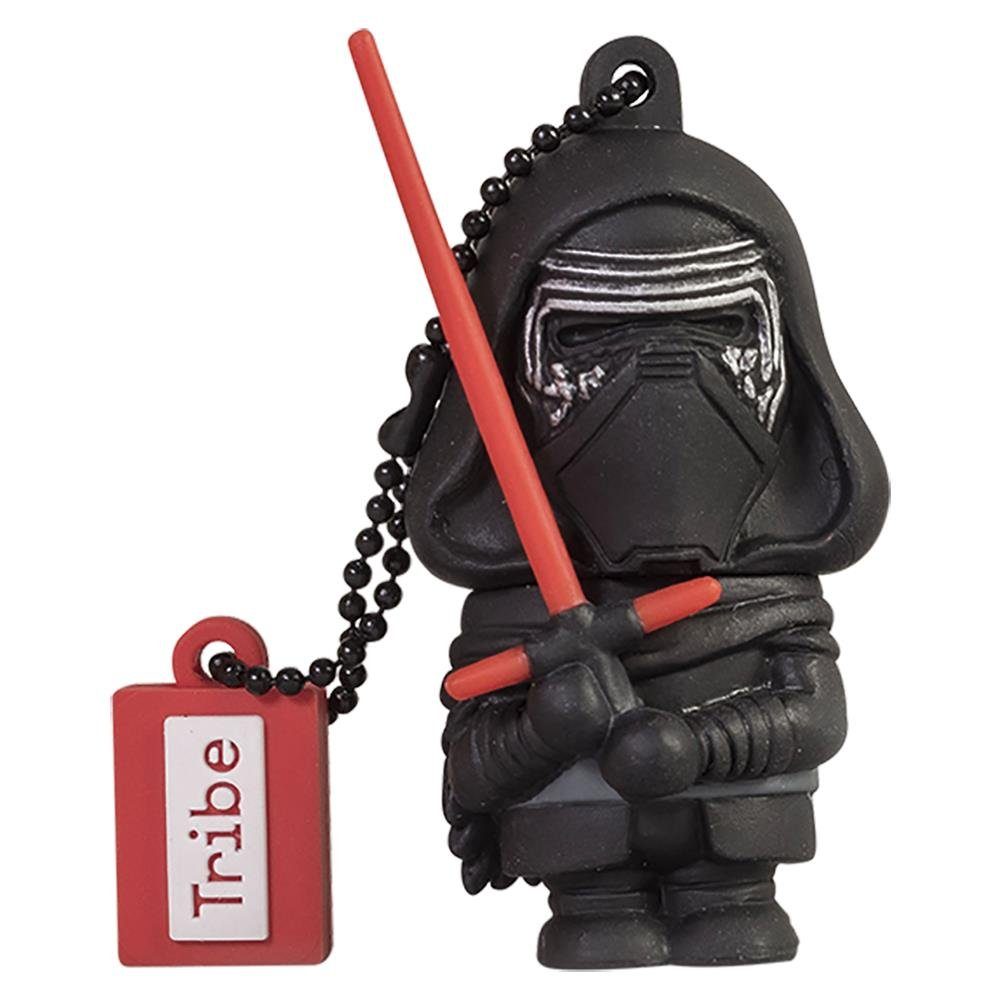 Tribe USB-Stick STAR WARS 16 GB 2.0 USB-Stick (USB 2.0, Lesegeschwindigkeit 18 MB/s, Flash-Drive, 3D Figur, Schlüsselanhänger Design, Kylo Ren)