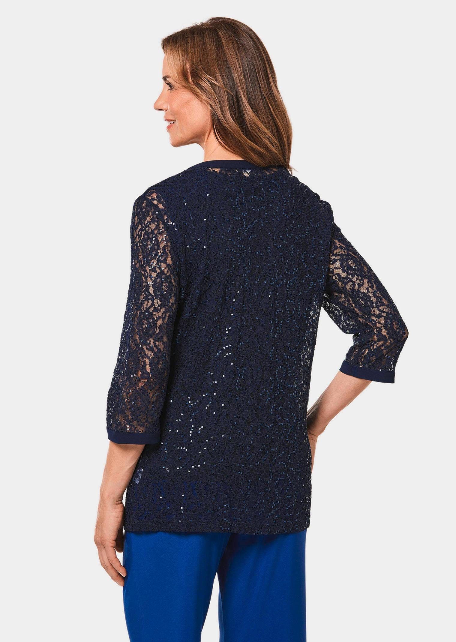 GOLDNER Blouson Figurumspielendes Spitzenjäckchen mit Pailletten